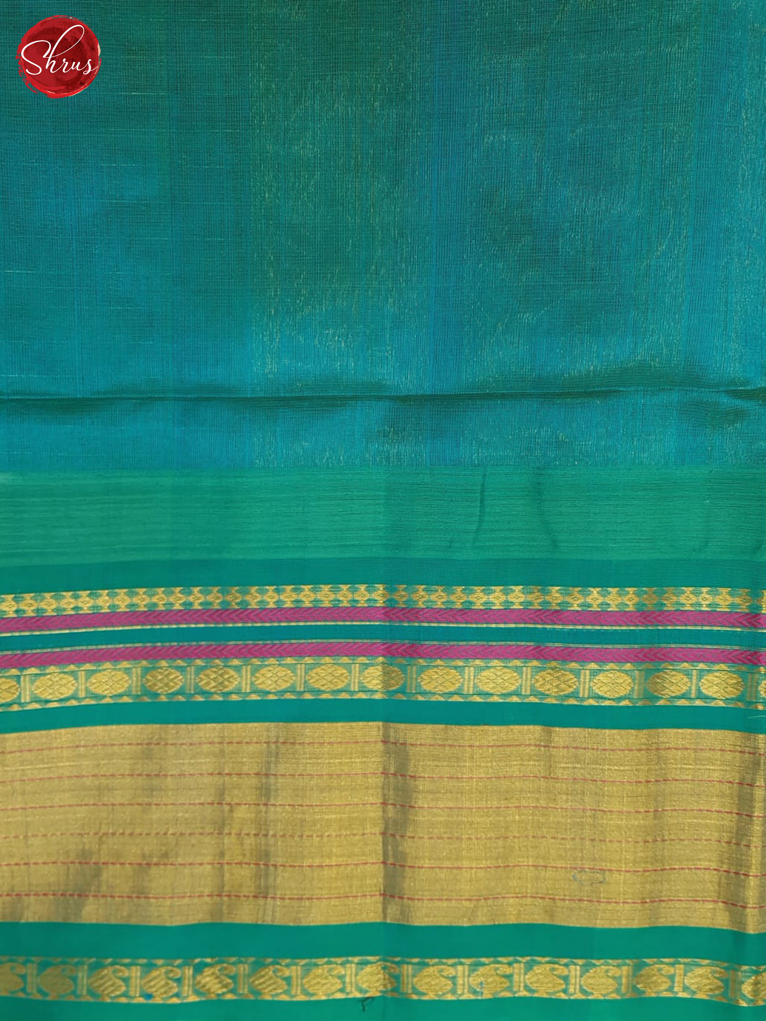 Lime Yellow And Blue-Silk Cotton Saree - Shop on ShrusEternity.com