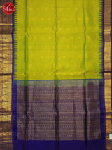 Green And Blue- Silk Cotton Saree - Shop on ShrusEternity.com