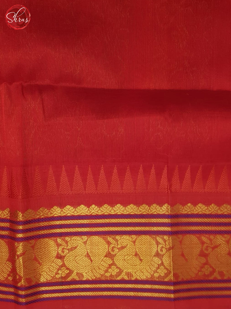 Vadamalli And Red- Silk Cotton Saree - Shop on ShrusEternity.com