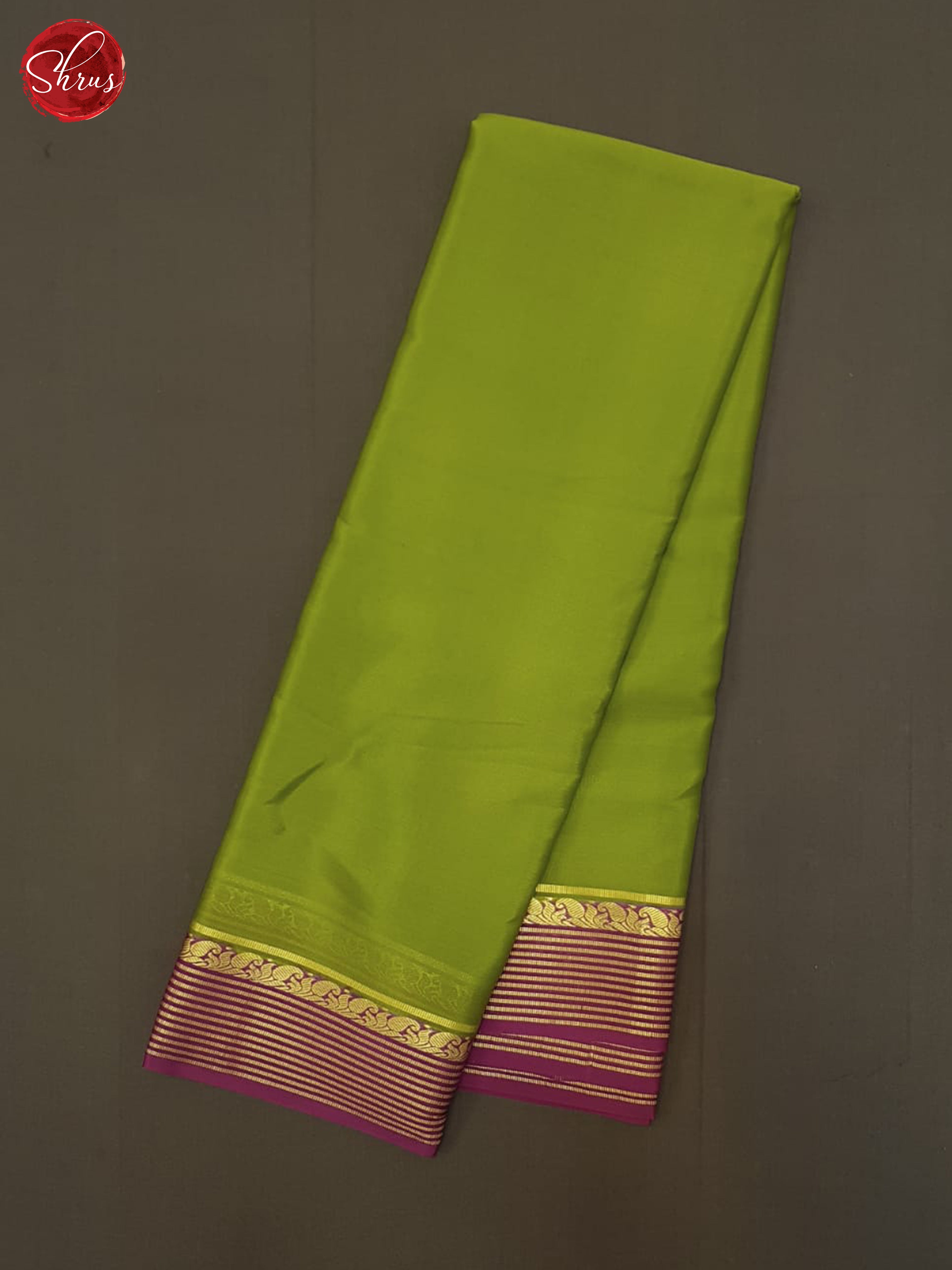 Green And Wine- Mysore Silk Saree - Shop on ShrusEternity.com