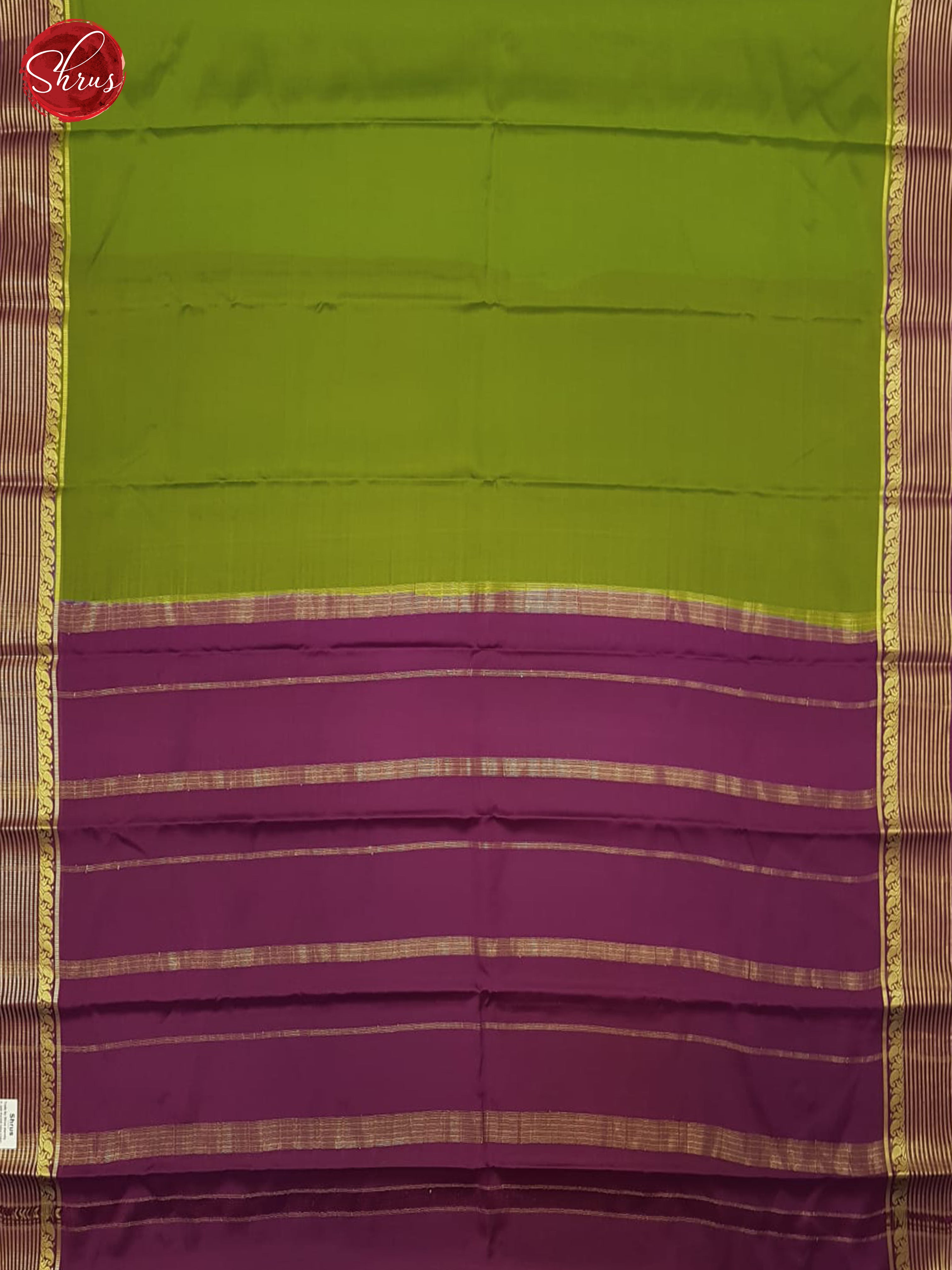 Green And Wine- Mysore Silk Saree - Shop on ShrusEternity.com