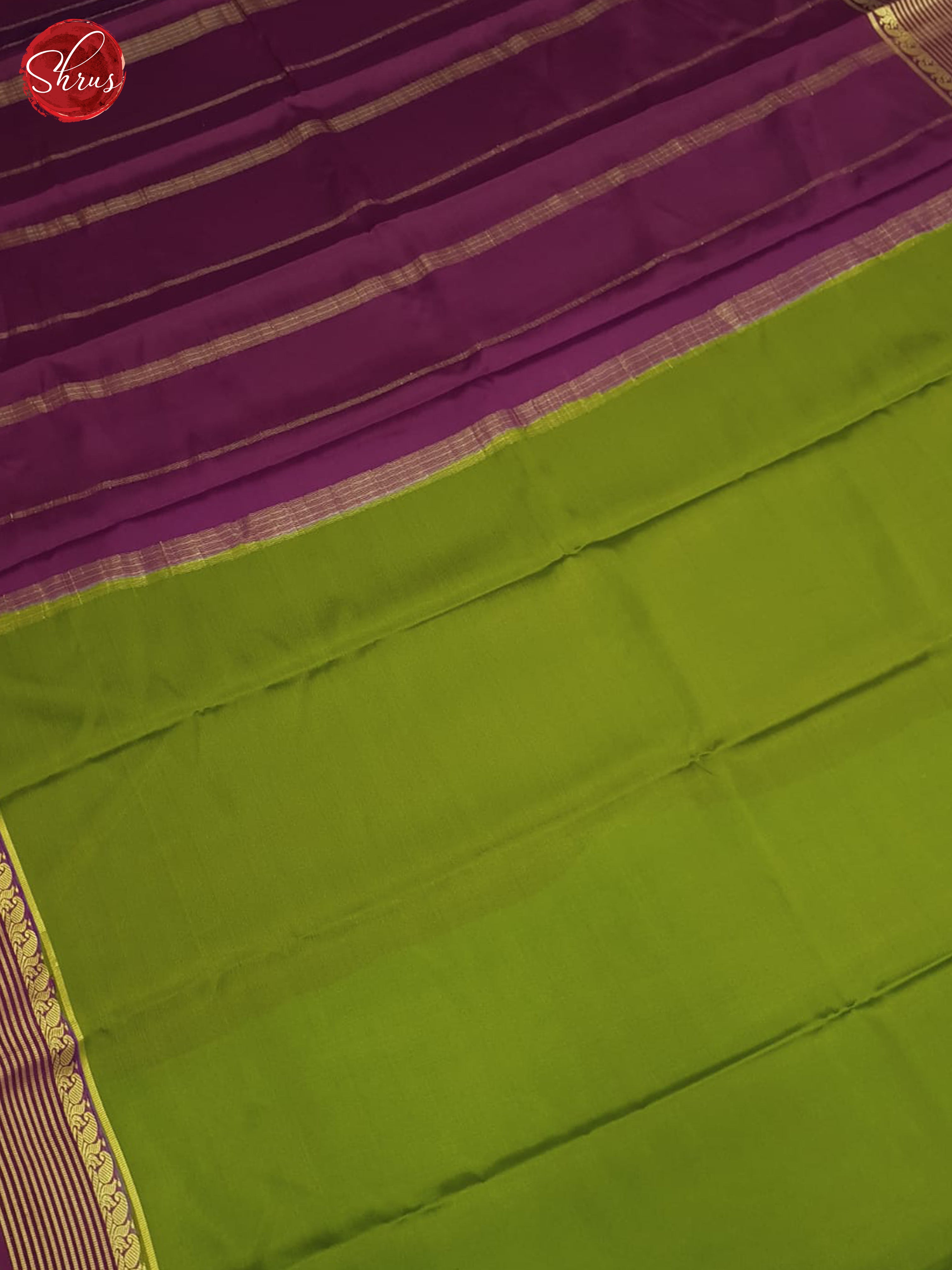 Green And Wine- Mysore Silk Saree - Shop on ShrusEternity.com