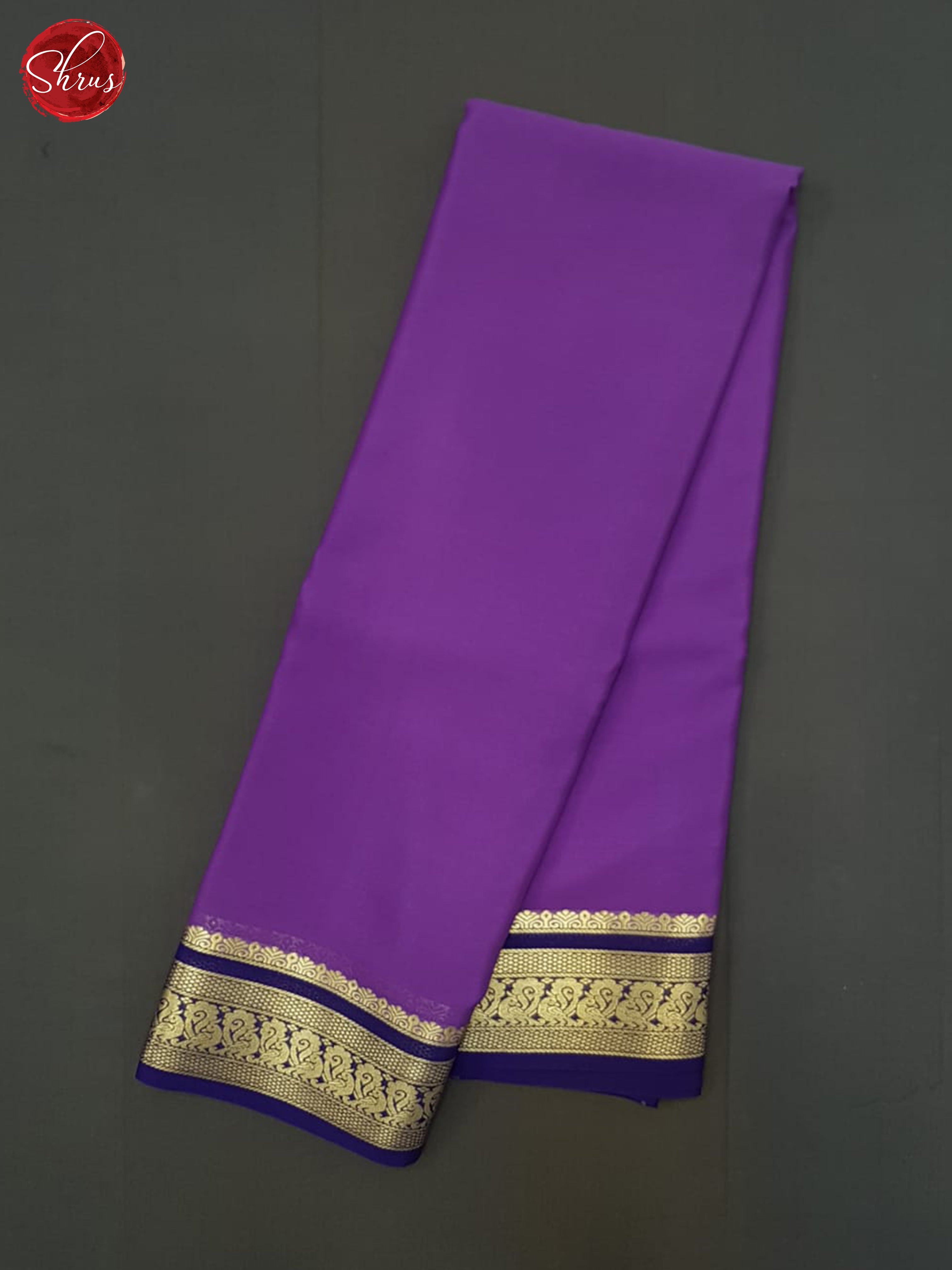 Purple And Blue- Mysore Silk Saree - Shop on ShrusEternity.com