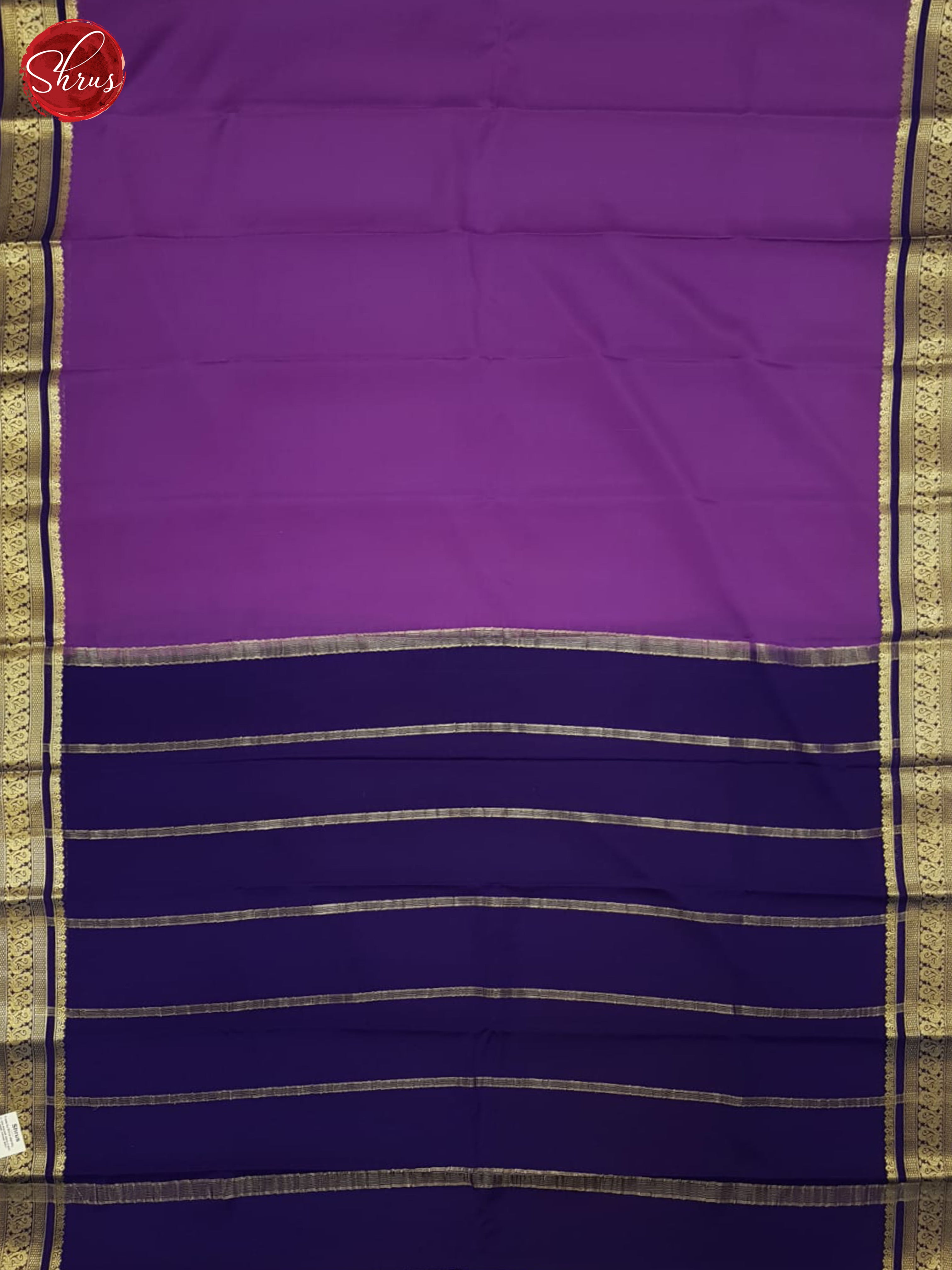 Purple And Blue- Mysore Silk Saree - Shop on ShrusEternity.com