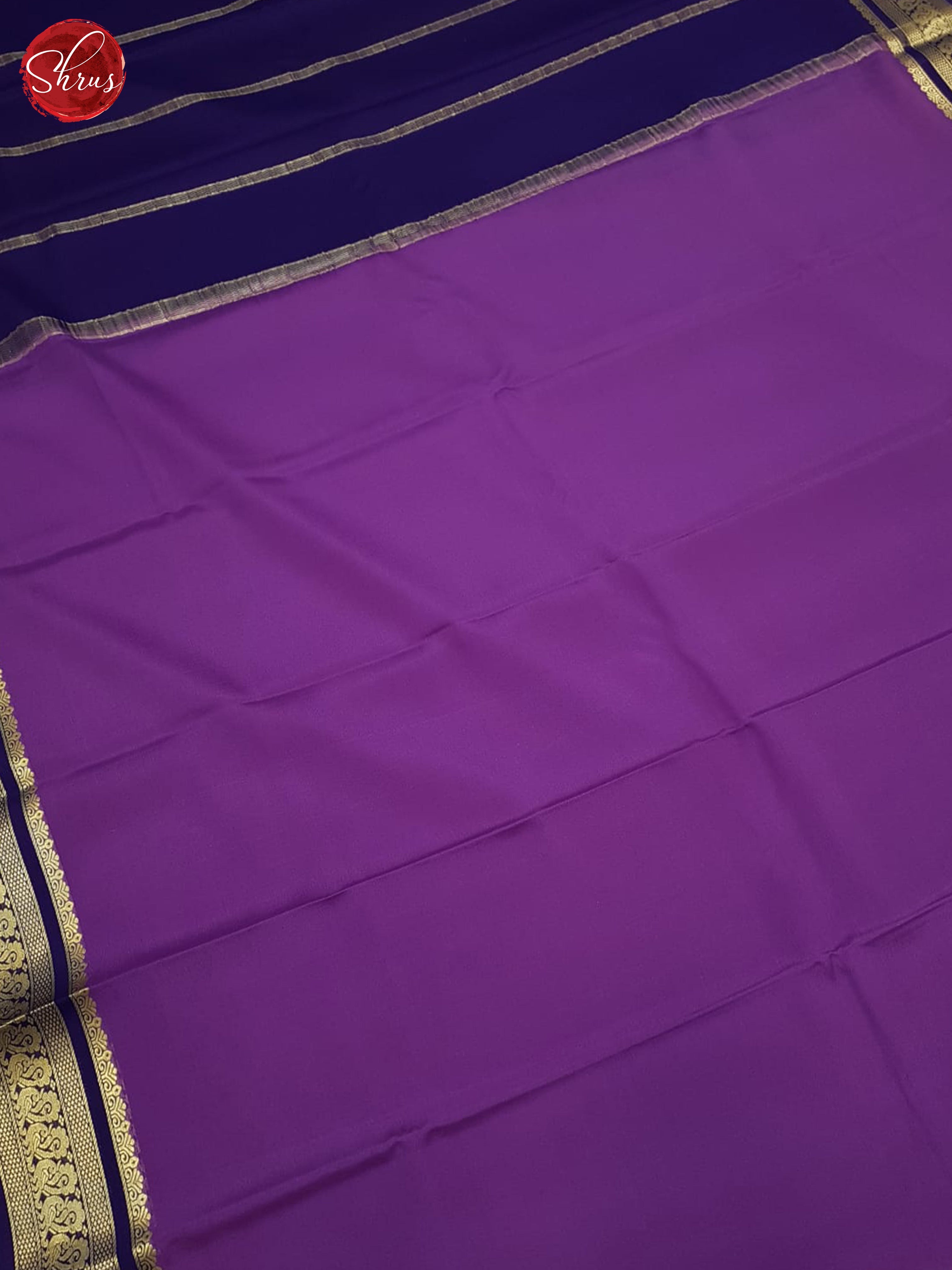 Purple And Blue- Mysore Silk Saree - Shop on ShrusEternity.com