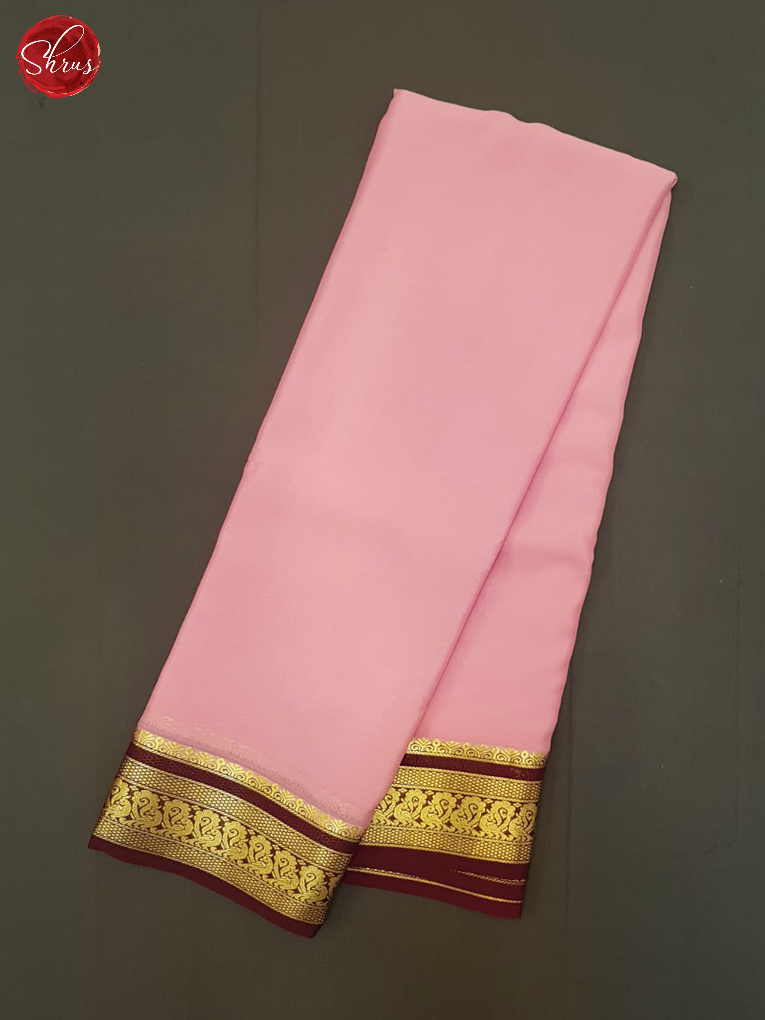 Pink And Brown- Mysore Silk Saree - Shop on ShrusEternity.com