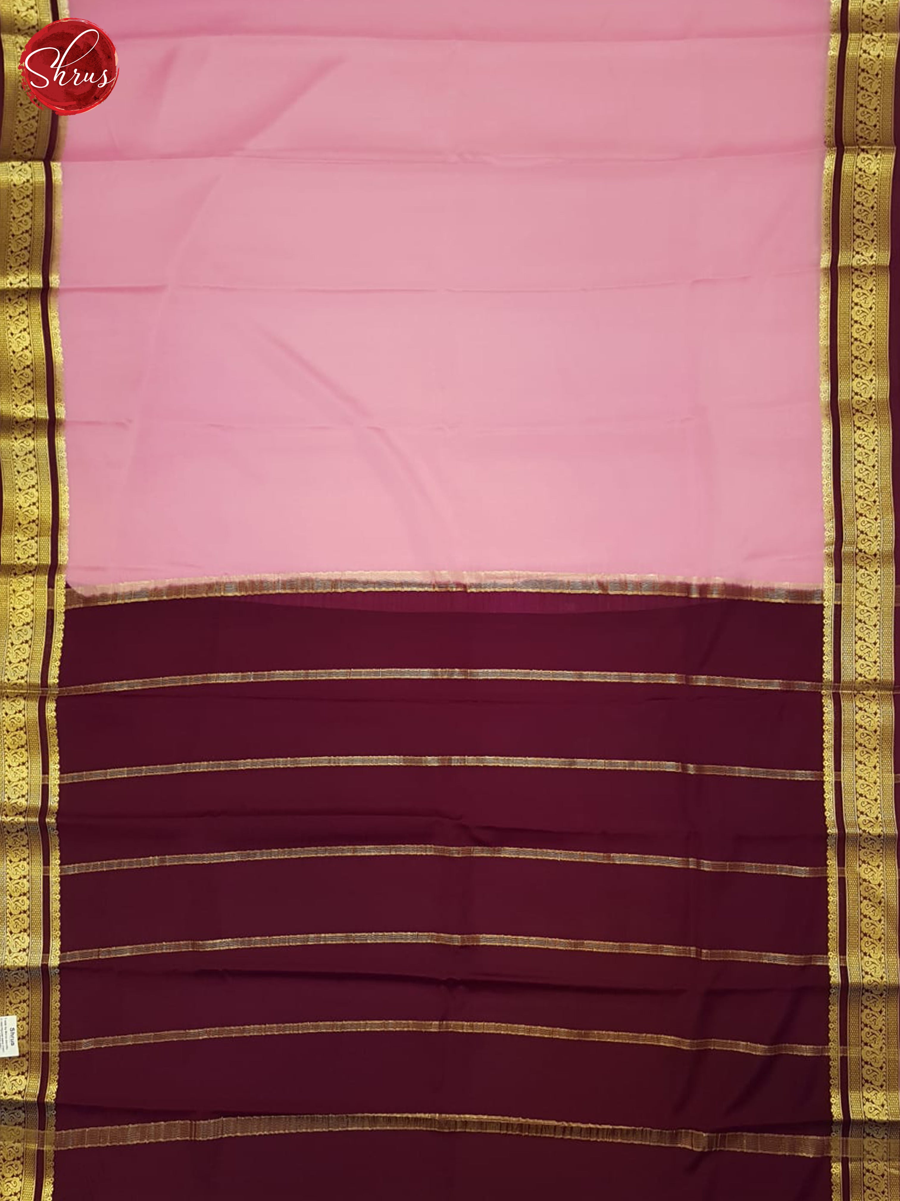 Pink And Brown- Mysore Silk Saree - Shop on ShrusEternity.com