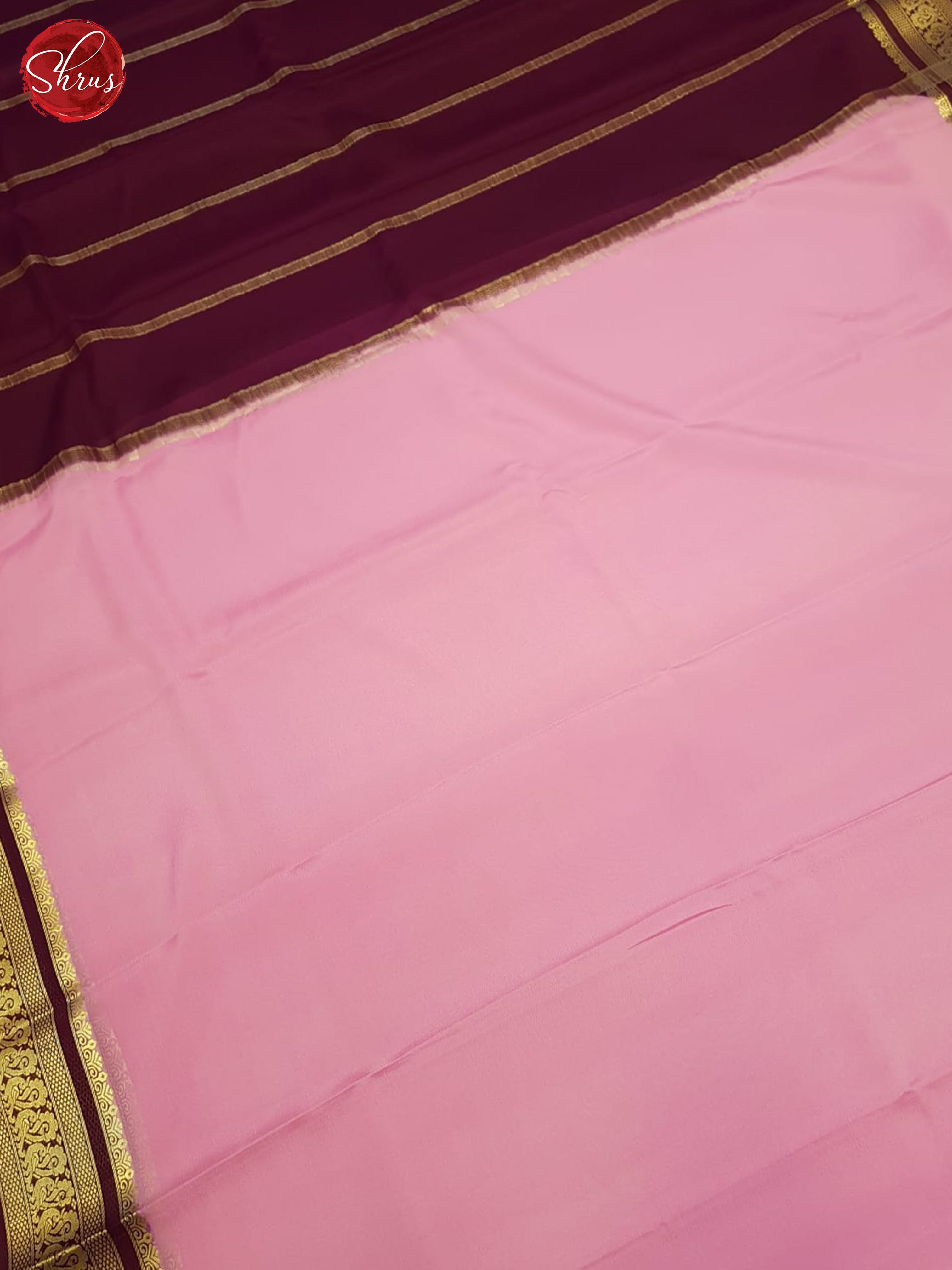 Pink And Brown- Mysore Silk Saree - Shop on ShrusEternity.com