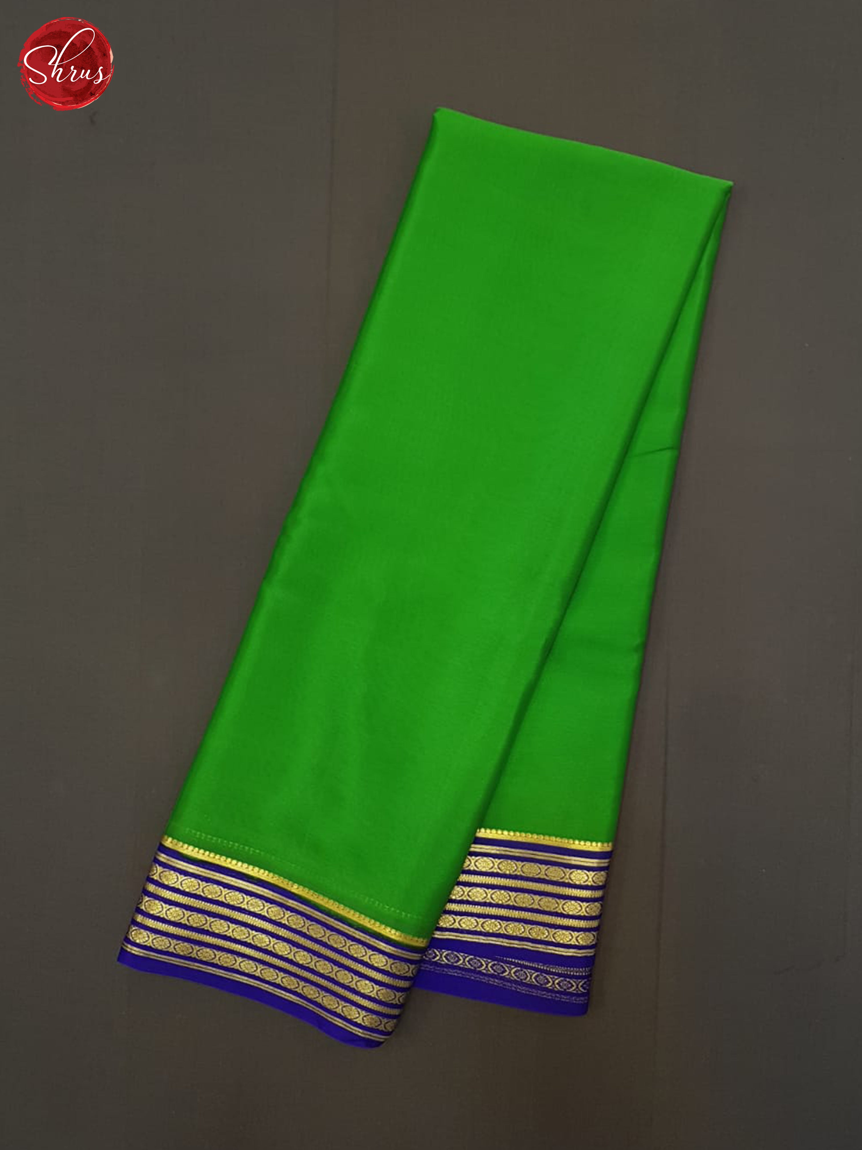 Green And Blue-Mysore silk Saree - Shop on ShrusEternity.com