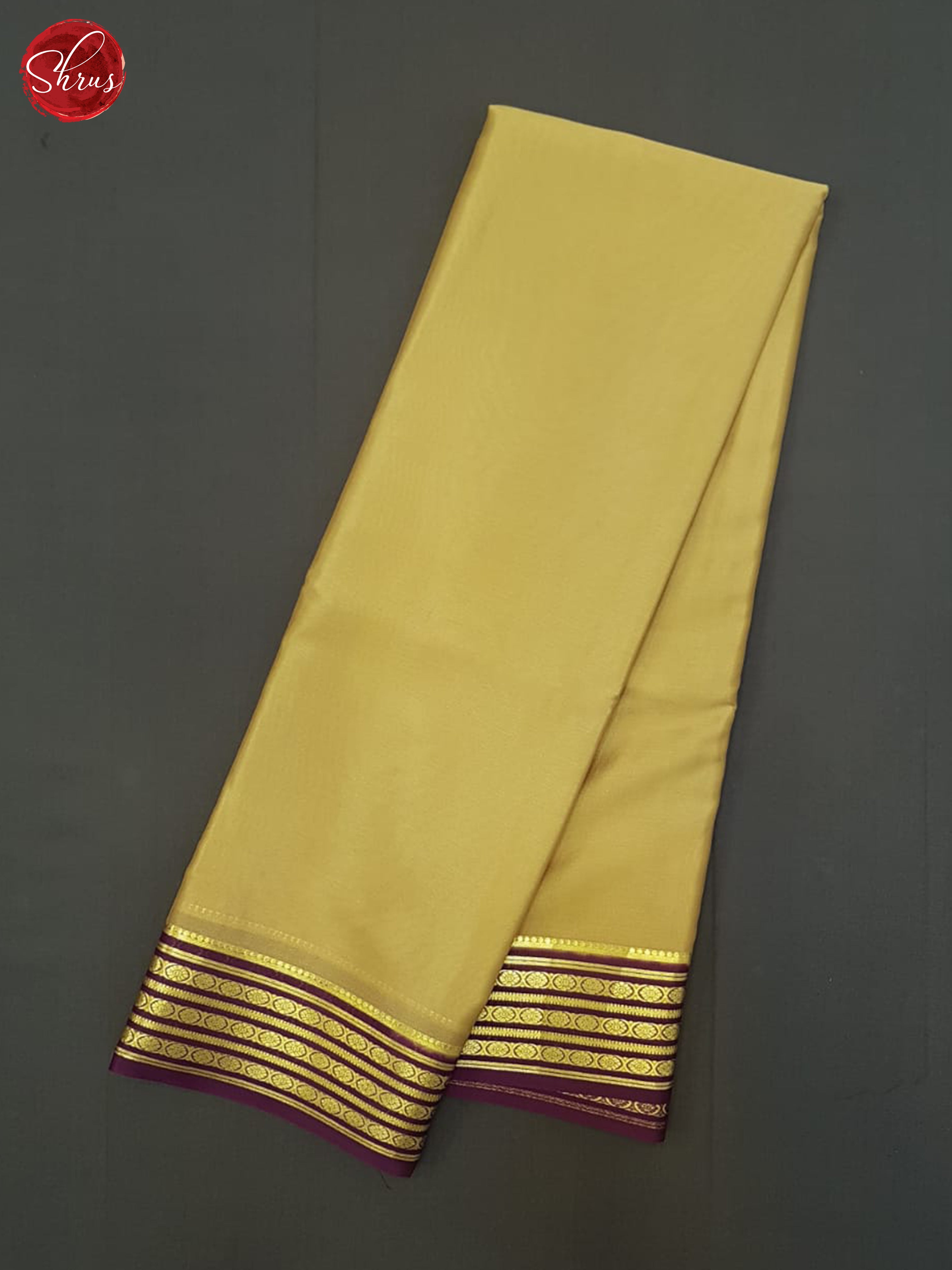 Beige And Wine- Mysore Silk Saree - Shop on ShrusEternity.com