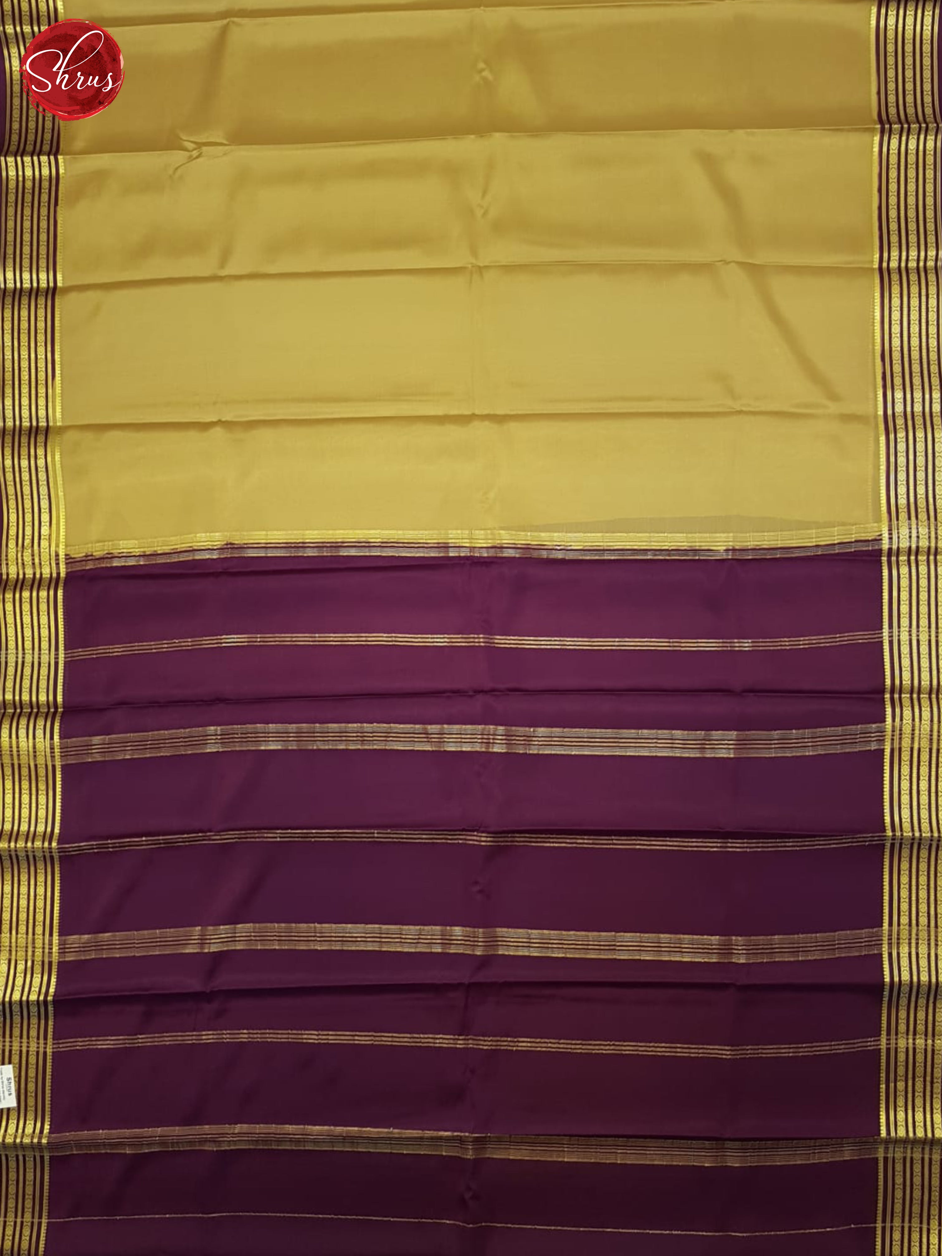 Beige And Wine- Mysore Silk Saree - Shop on ShrusEternity.com