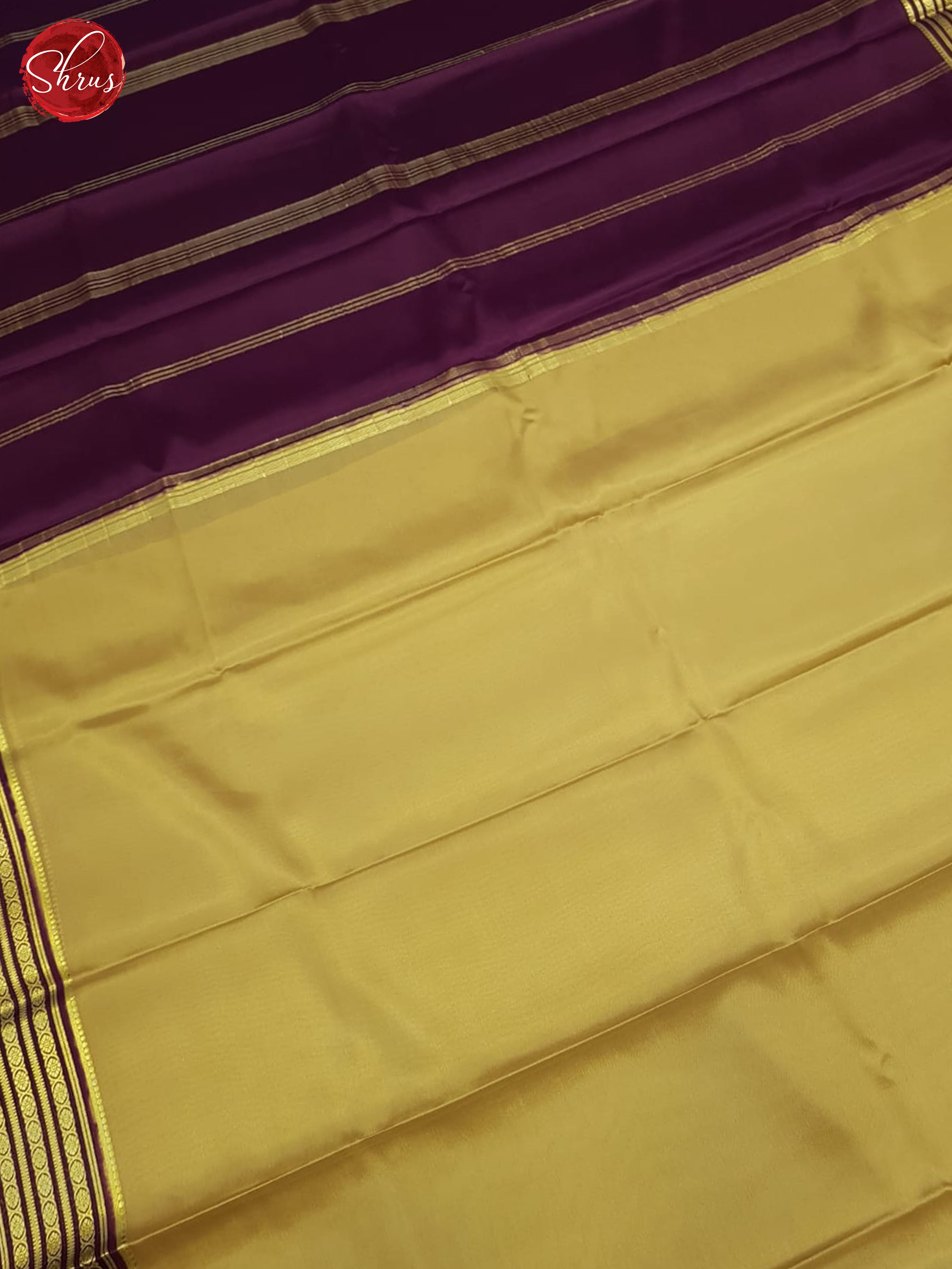 Beige And Wine- Mysore Silk Saree - Shop on ShrusEternity.com