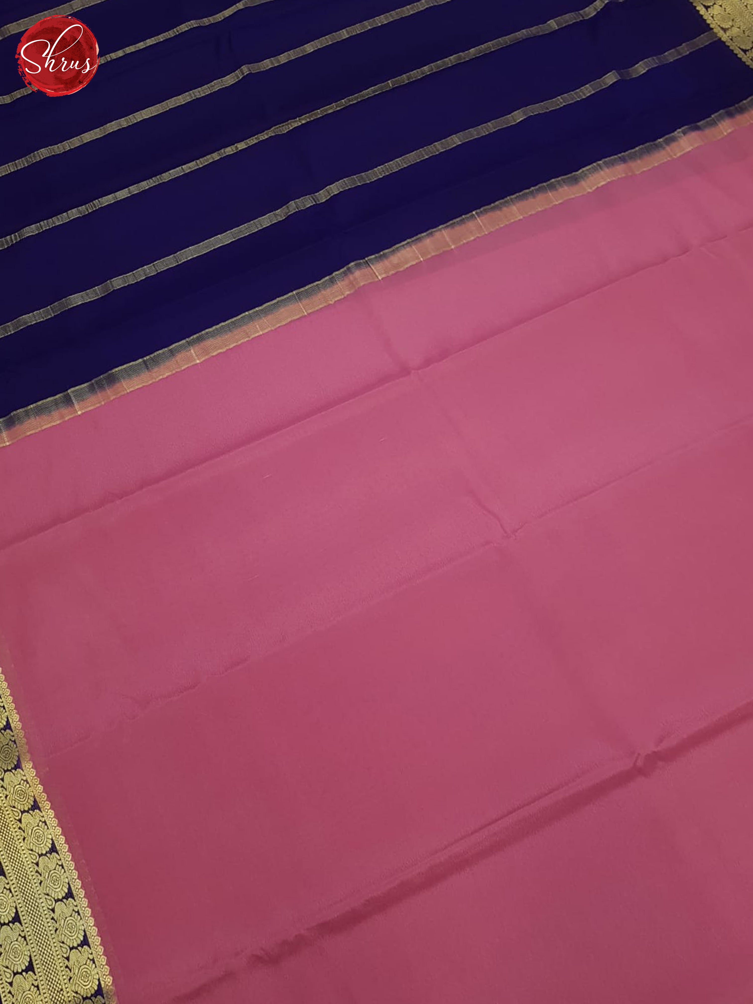 Pink And Blue- Mysore Silk Saree - Shop on ShrusEternity.com