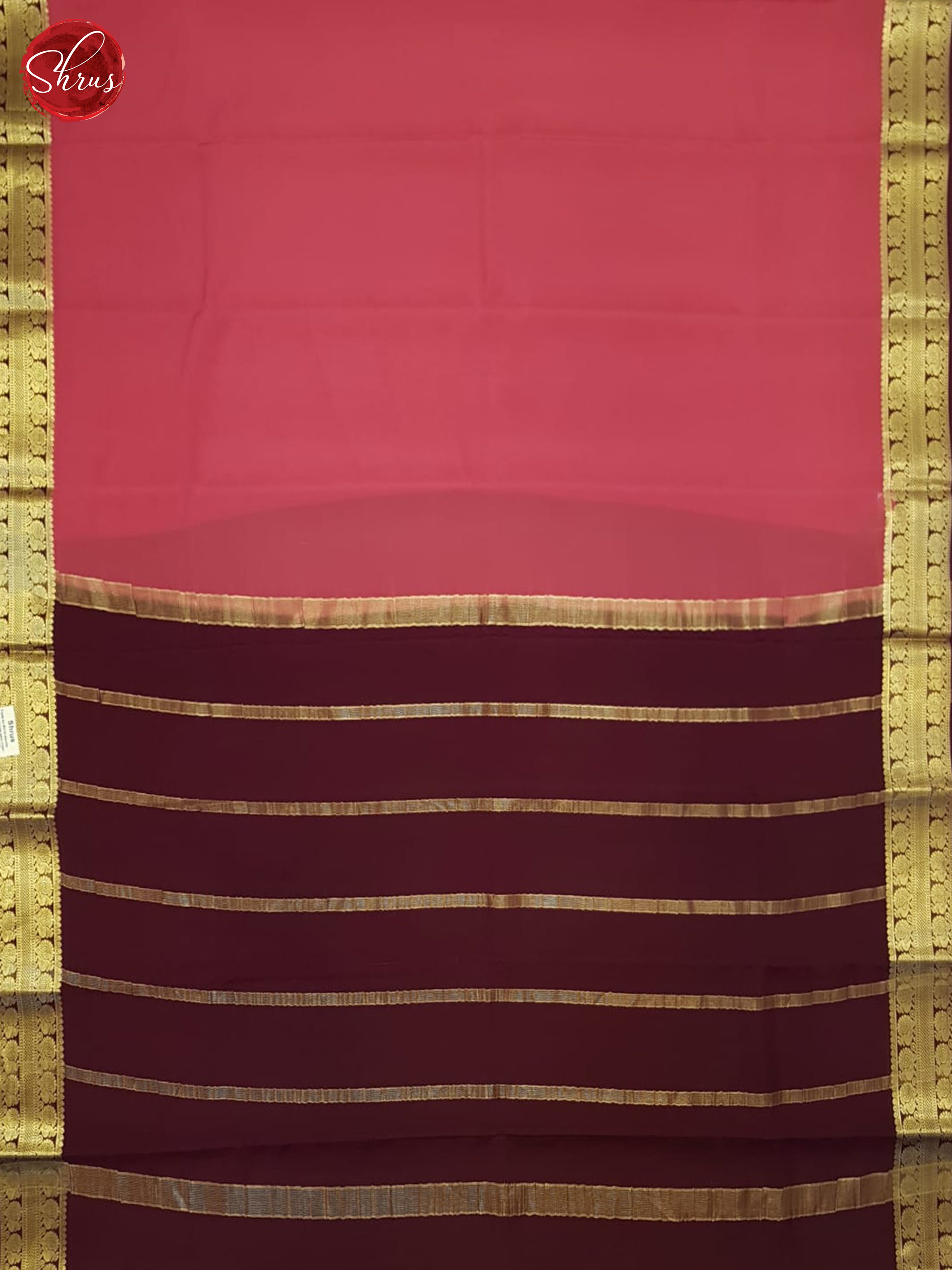 Pink And Brown- Mysore Silk Saree - Shop on ShrusEternity.com