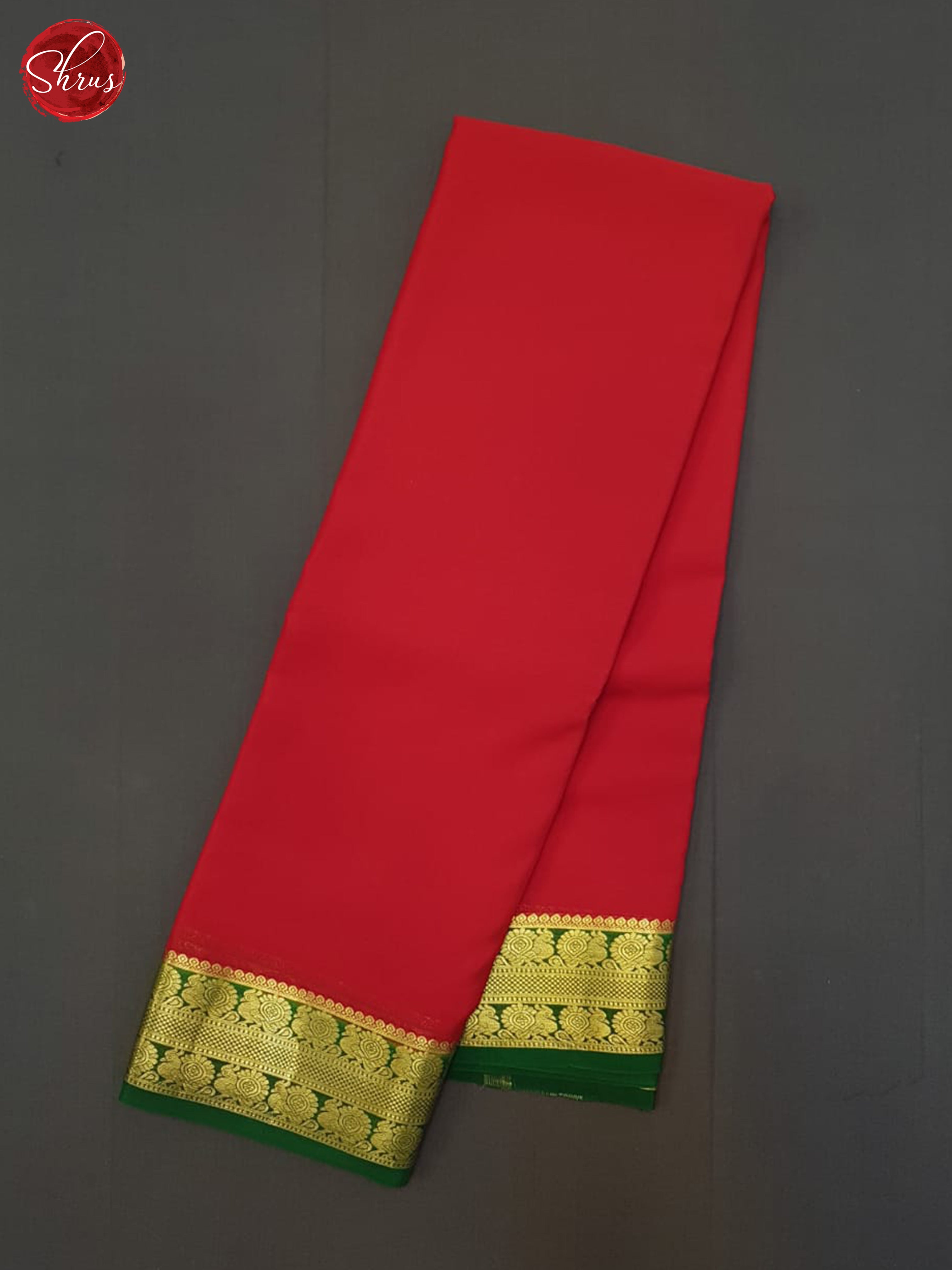 Red And Green- Mysore Silk Saree - Shop on ShrusEternity.com