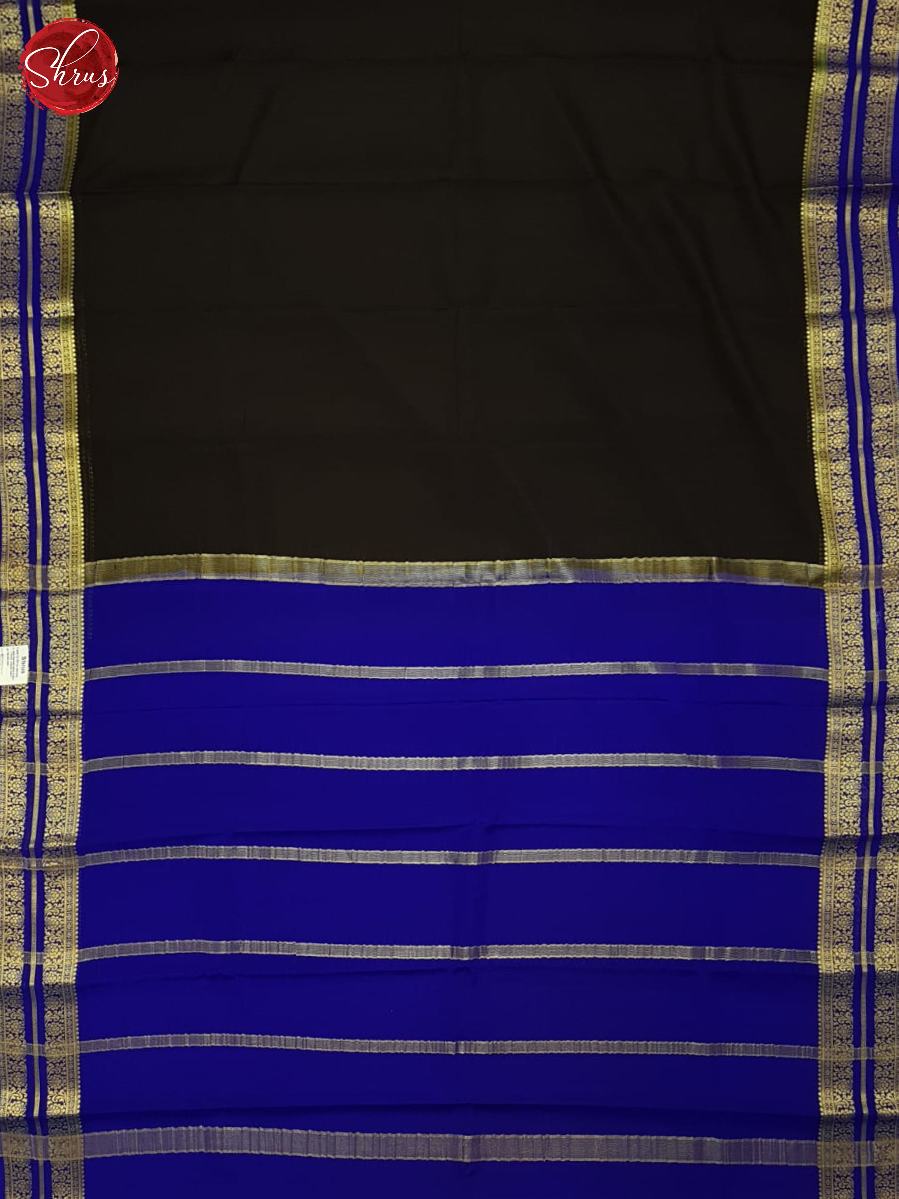 Black And Blue- Mysore Silk Saree - Shop on ShrusEternity.com