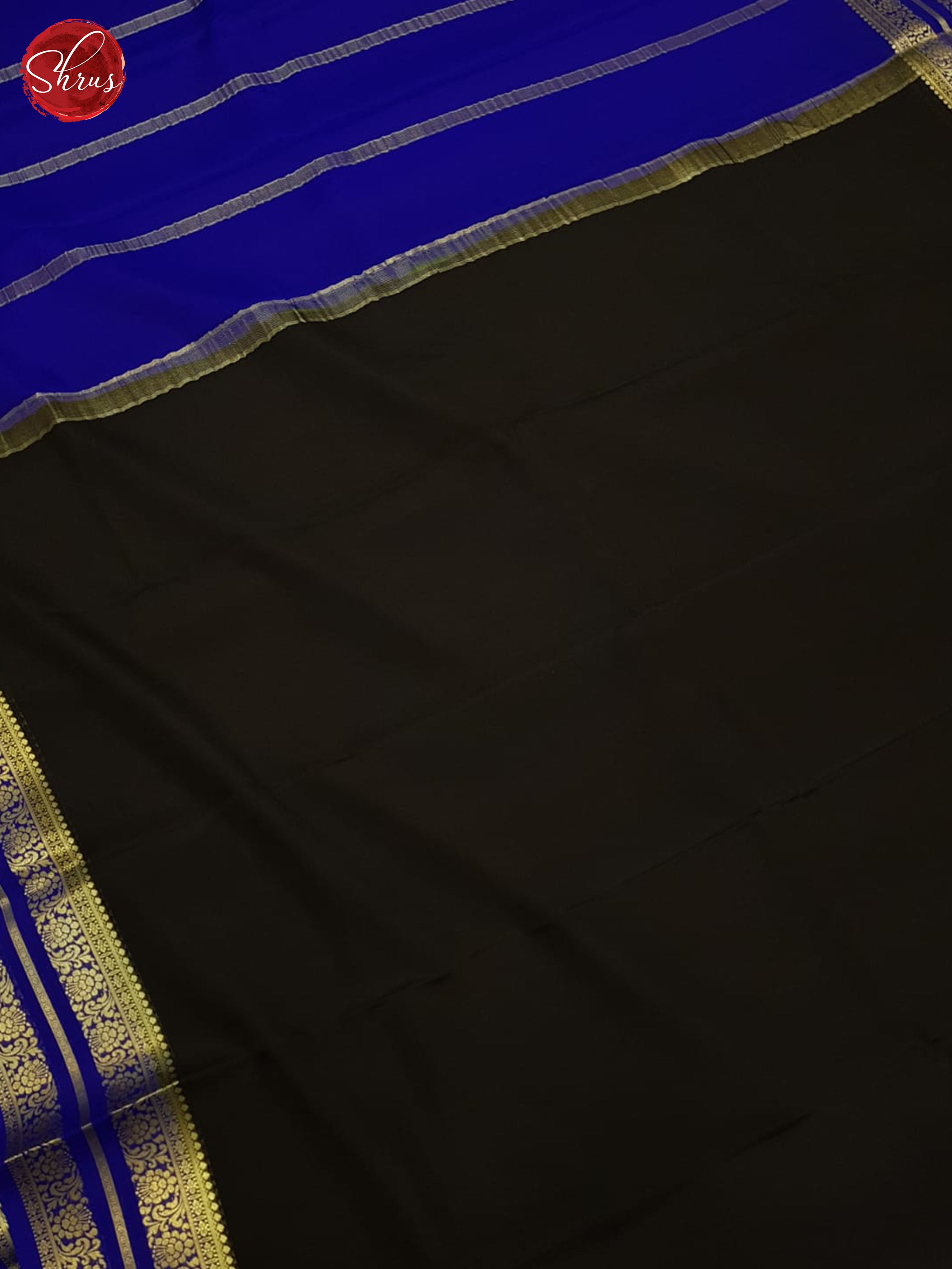 Black And Blue- Mysore Silk Saree - Shop on ShrusEternity.com