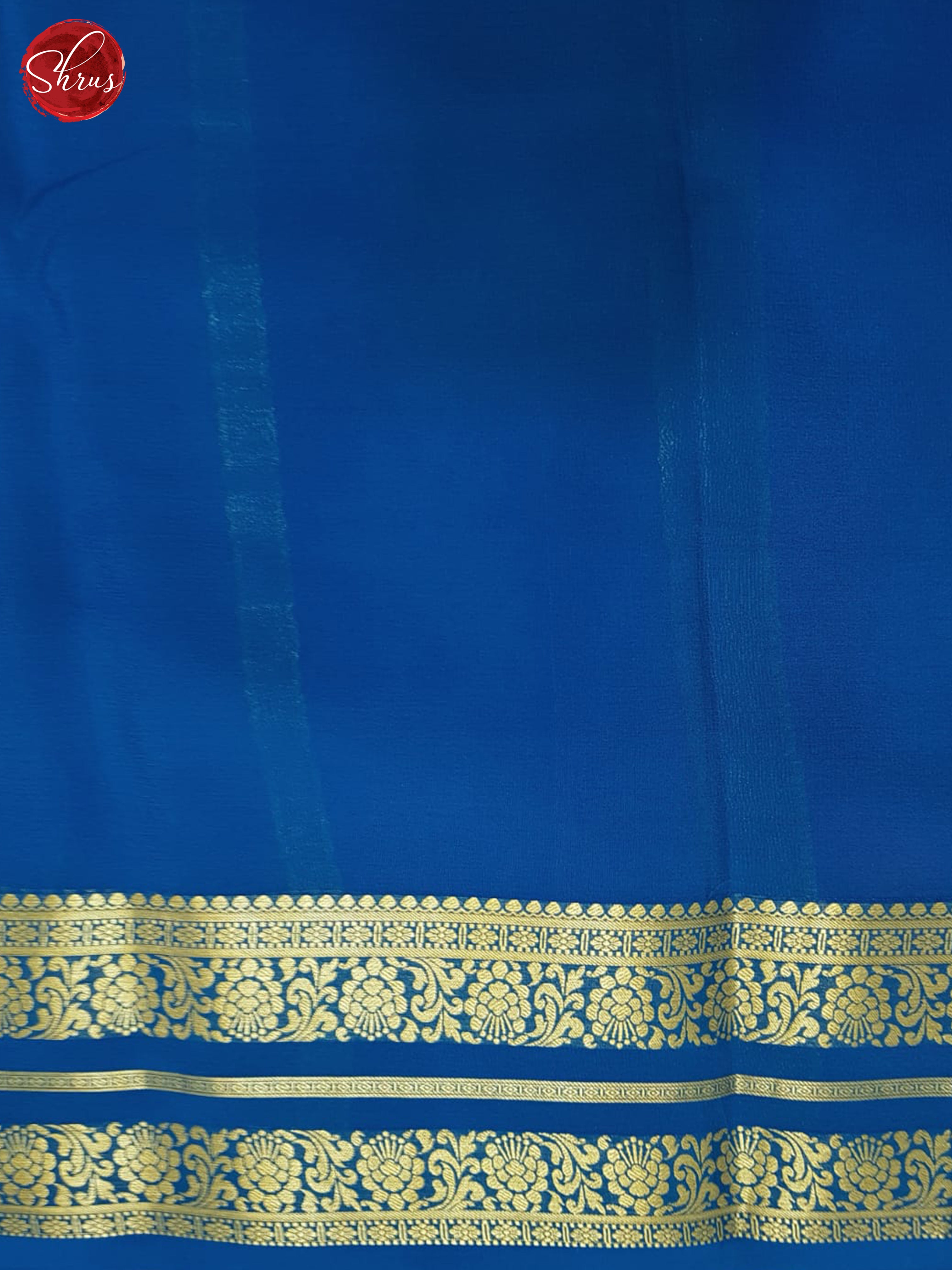 Navy Blue & Blue - Mysore Silk Saree - Shop on ShrusEternity.com