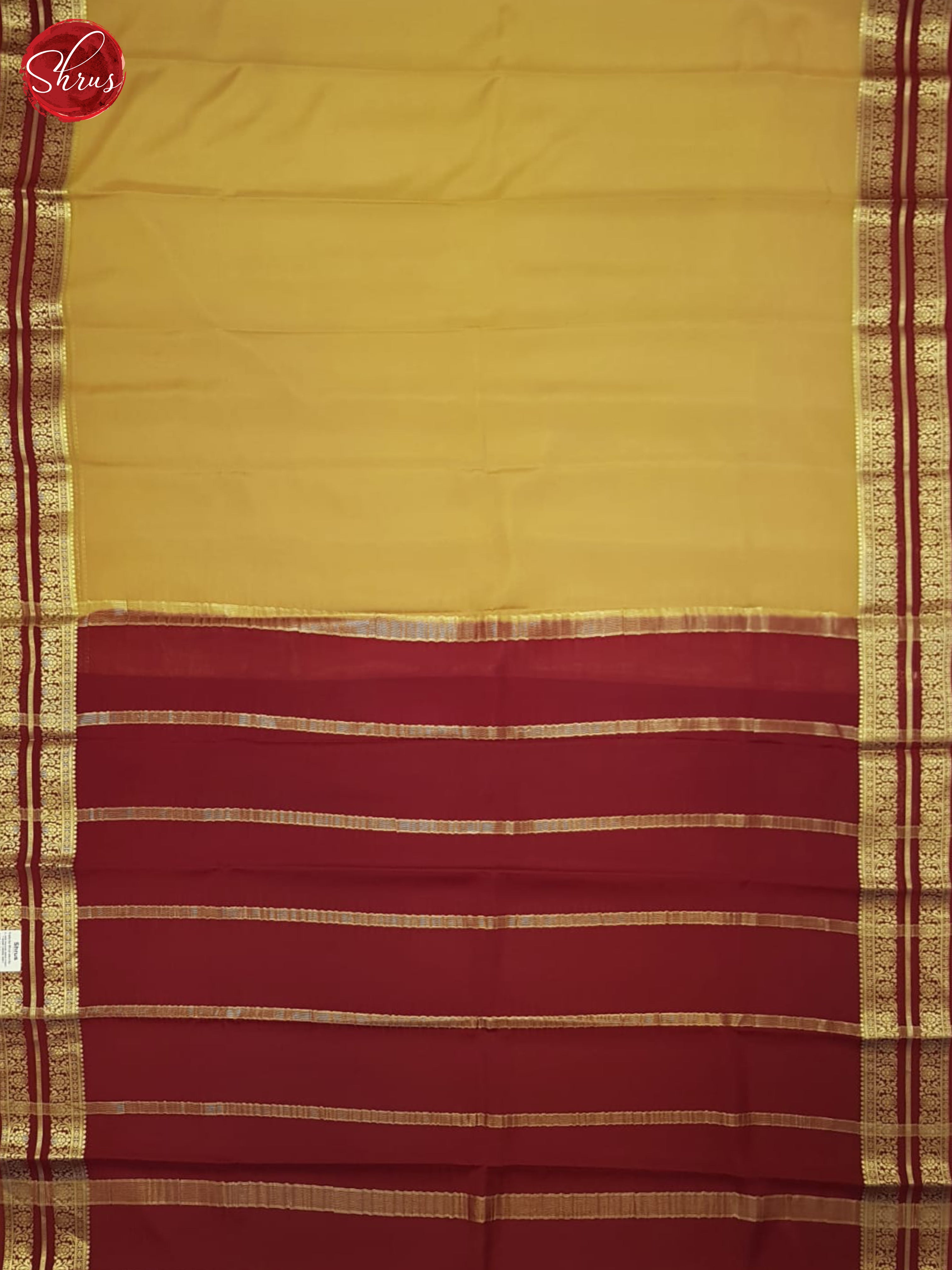 Brown And Maroon- Mysore silk Saree - Shop on ShrusEternity.com
