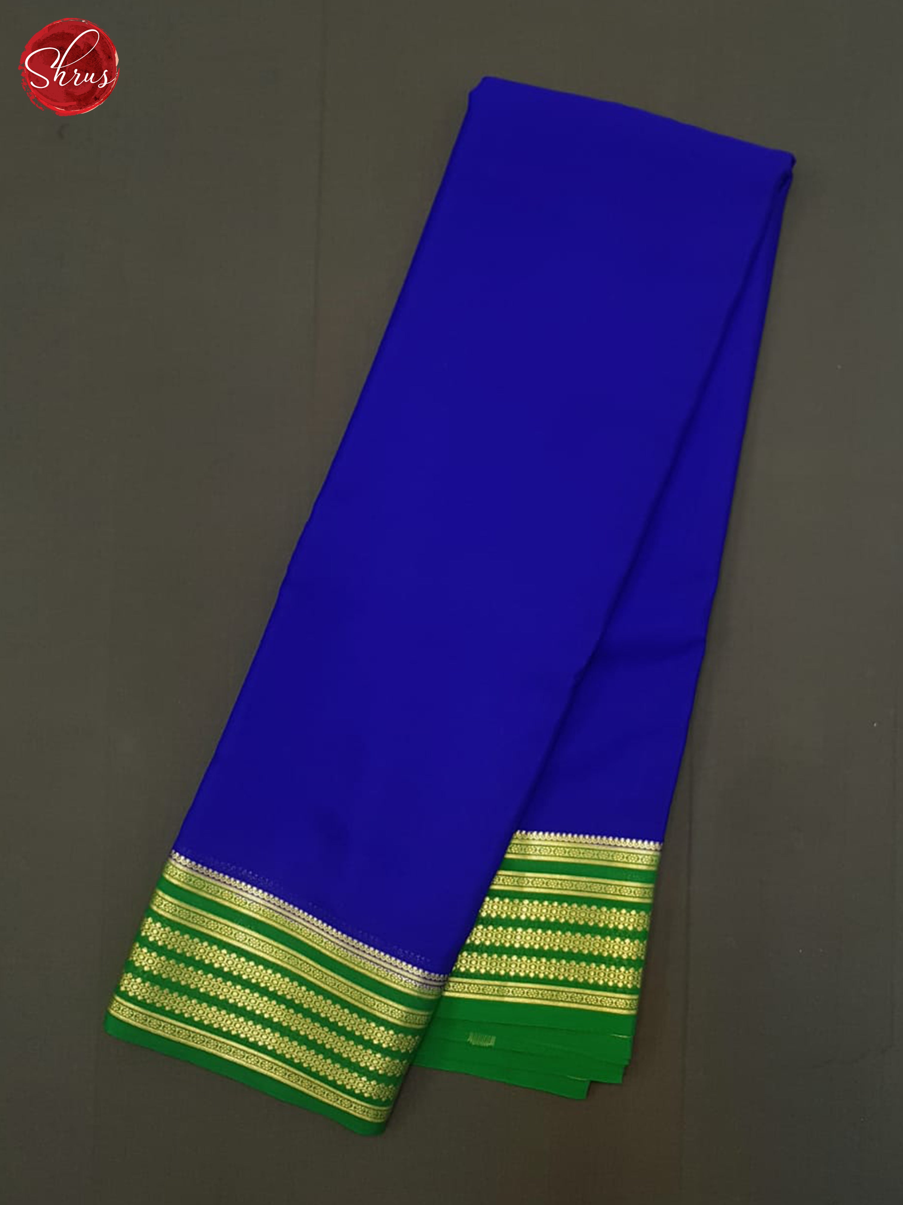 Blue And Green- Mysore Silk Saree - Shop on ShrusEternity.com