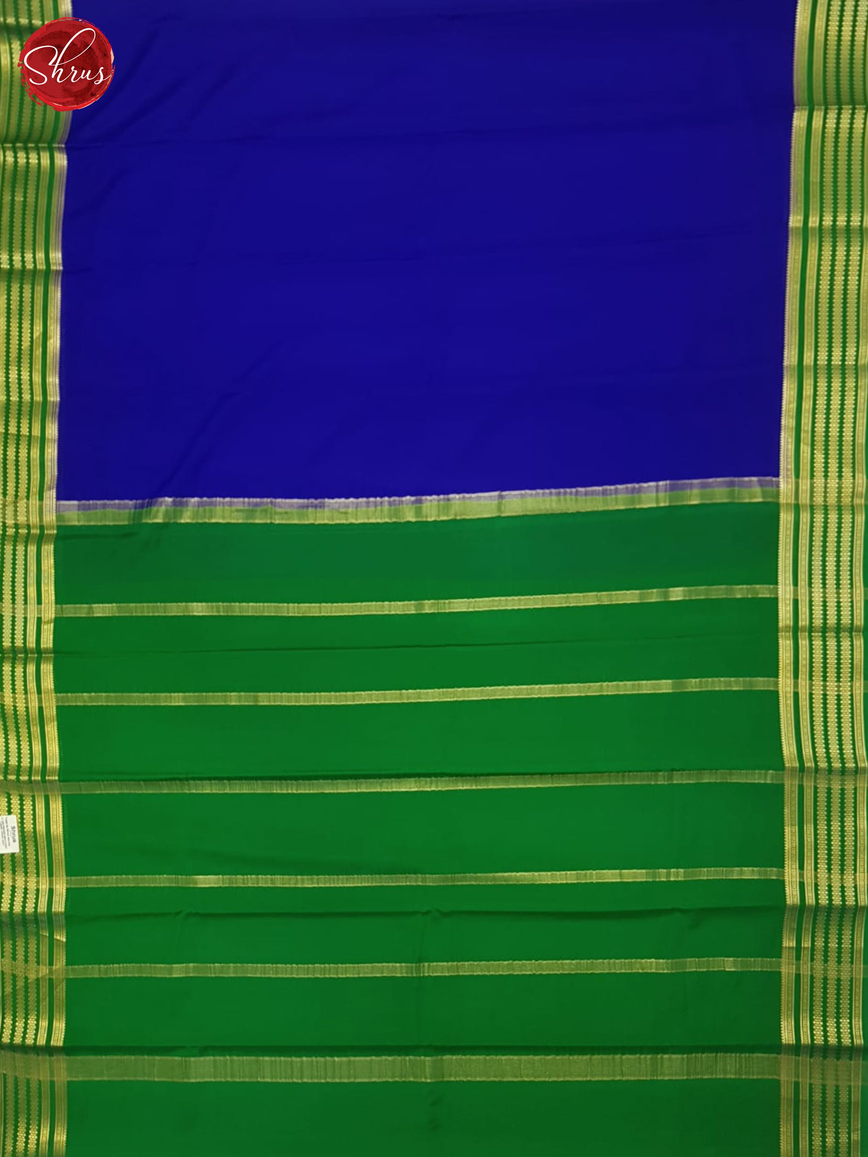 Blue And Green- Mysore Silk Saree - Shop on ShrusEternity.com