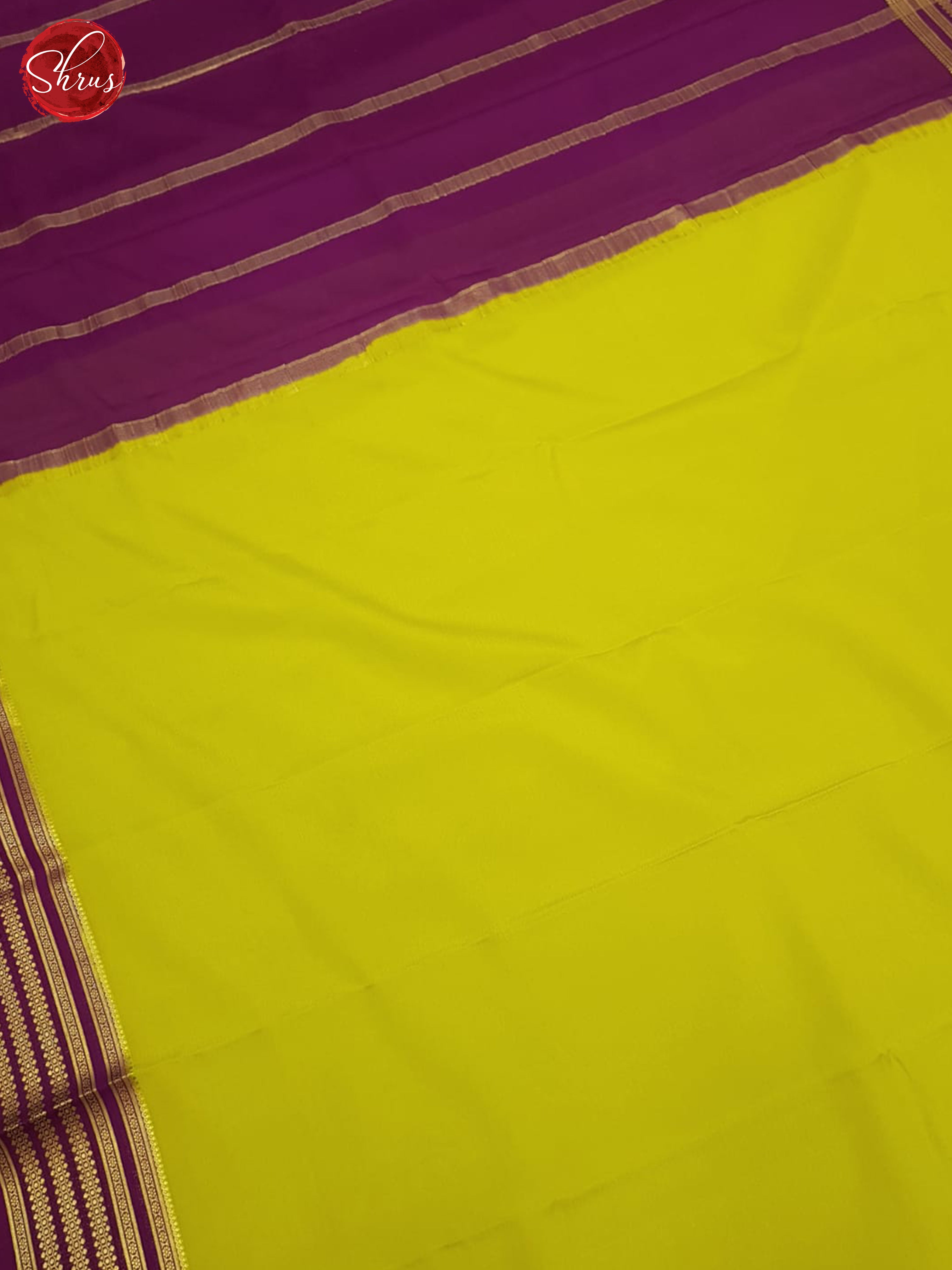 Green And Wine- Mysore Silk Saree - Shop on ShrusEternity.com