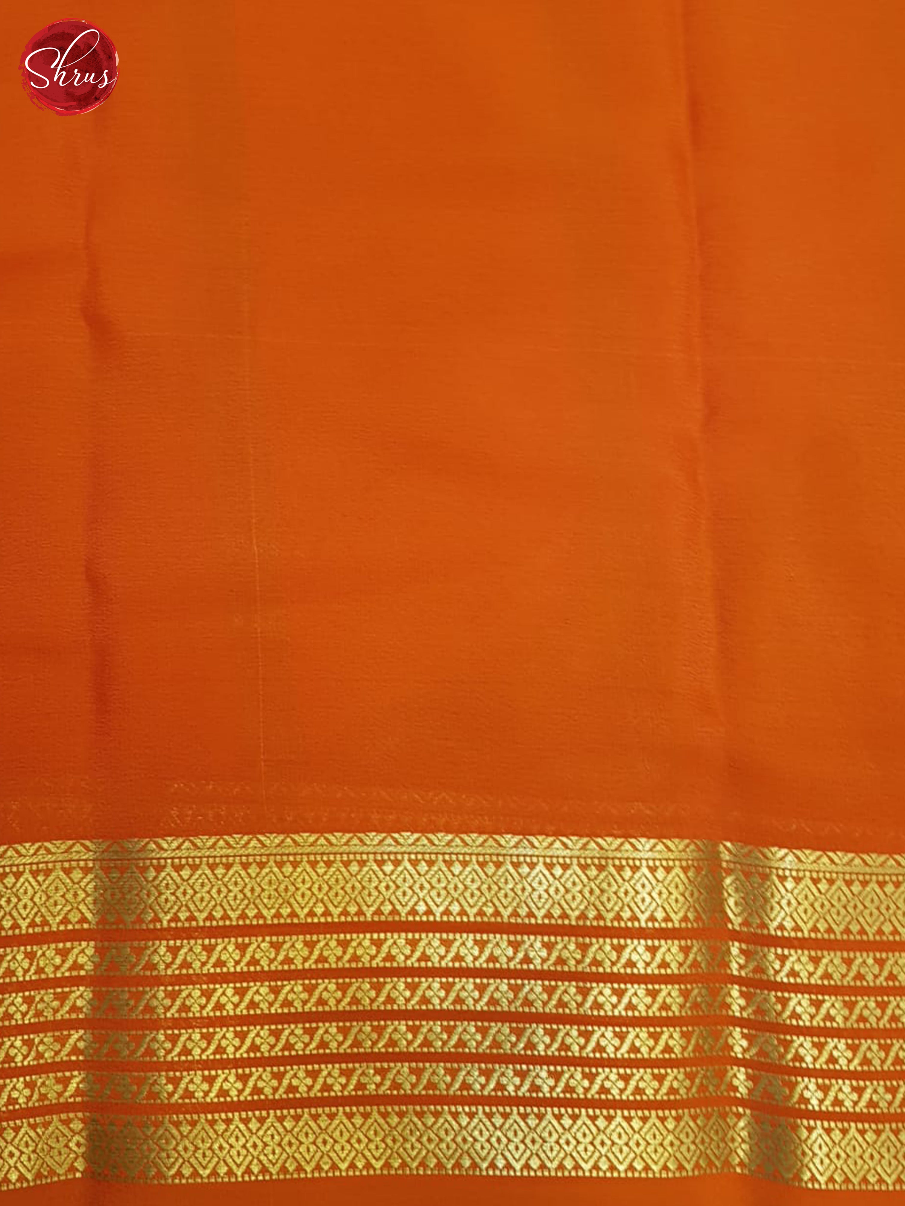 Black And Orange- Mysore Silk Saree - Shop on ShrusEternity.com