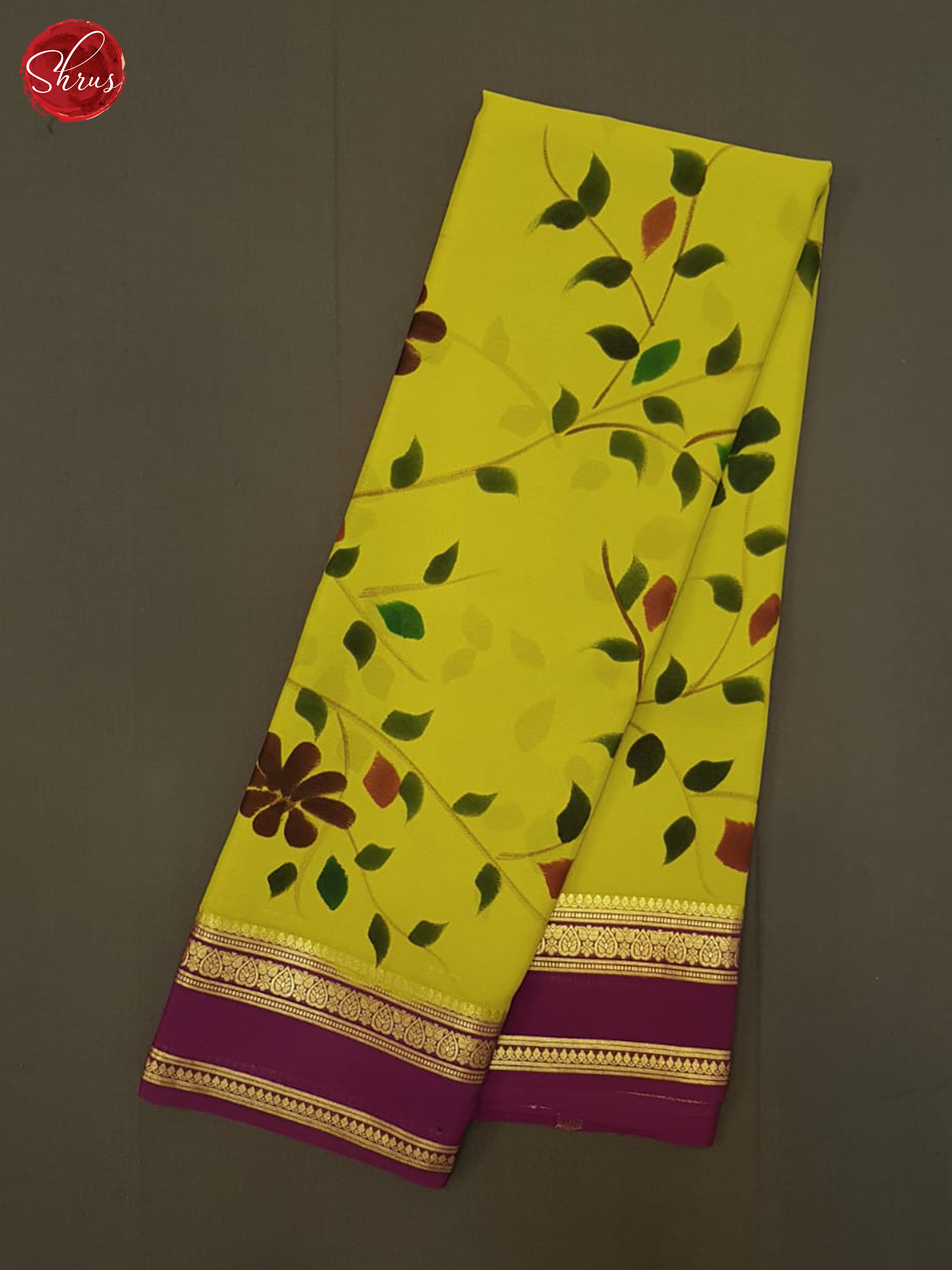 Green And Wine- Mysore Silk Saree - Shop on ShrusEternity.com