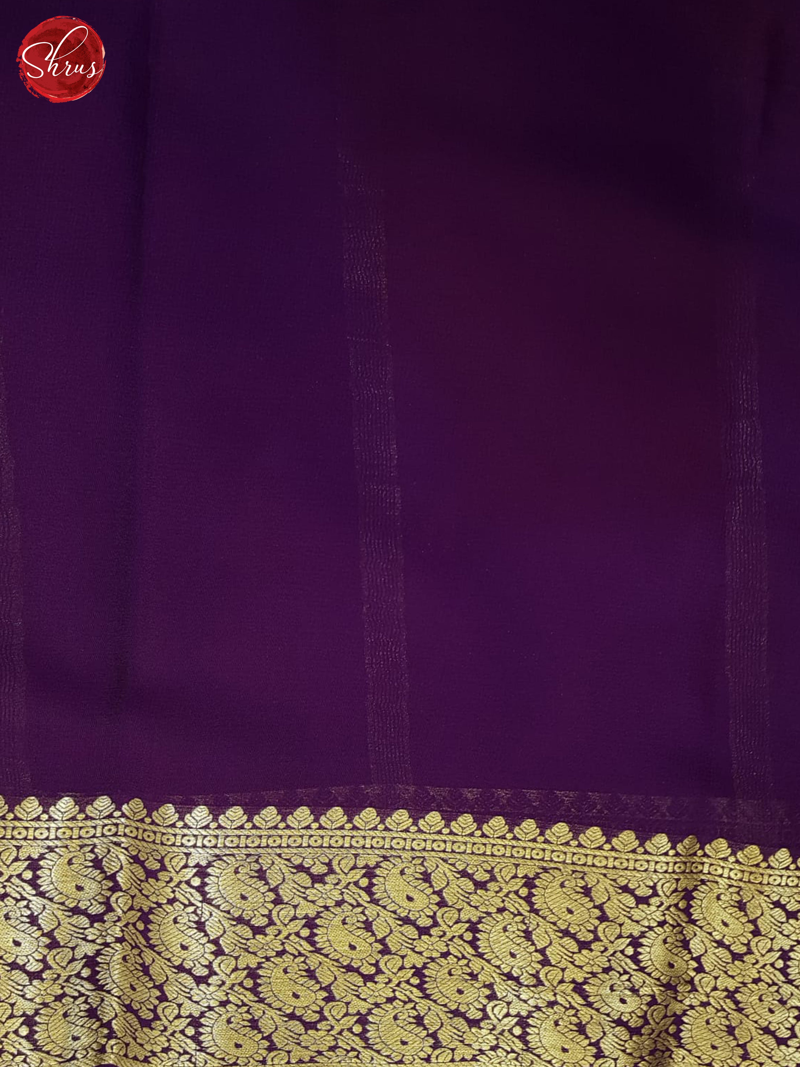 Beige And Purple- Mysore Silk Saree - Shop on ShrusEternity.com