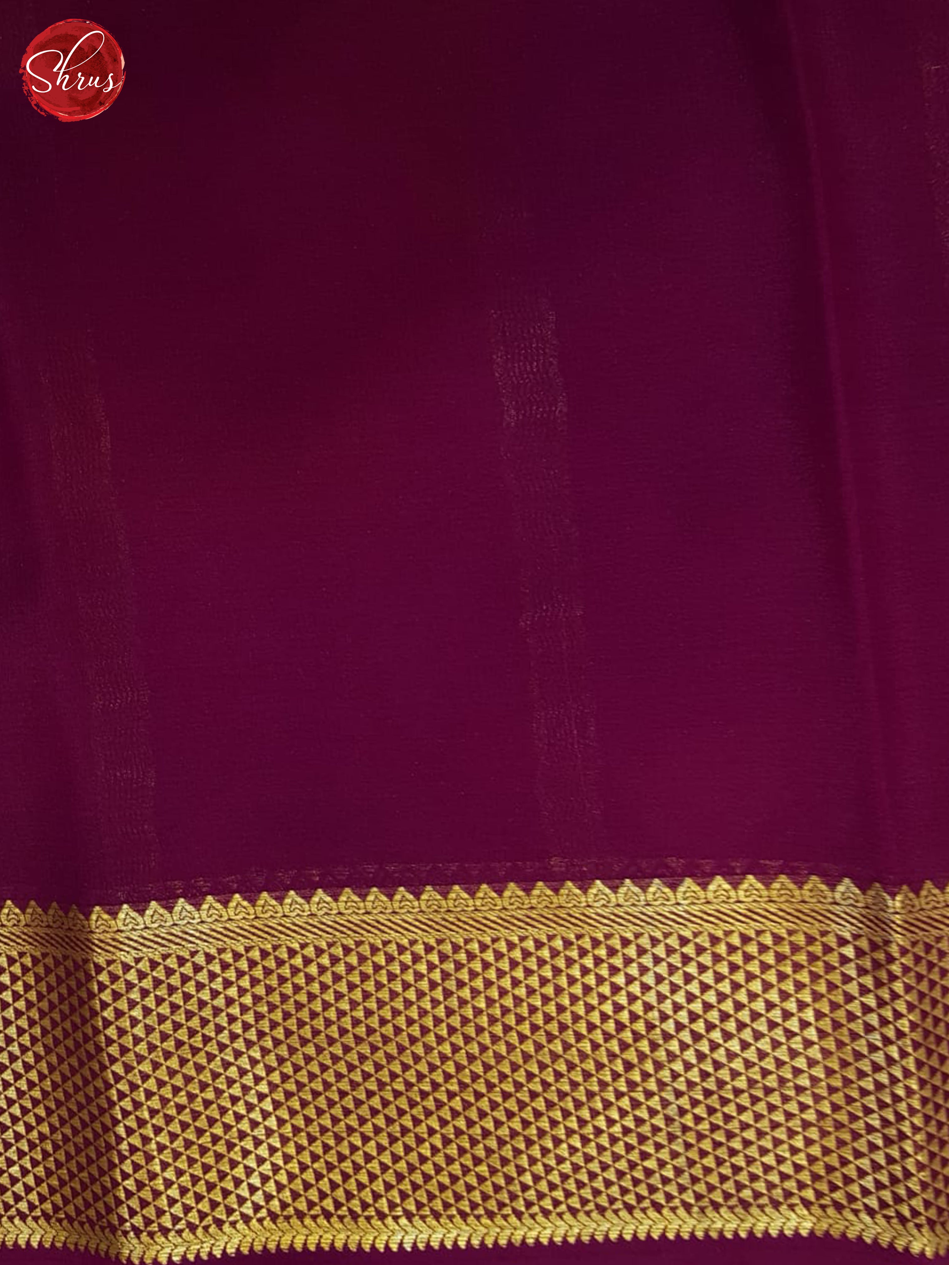 Baby Pink And Wine- Mysore Silk Saree - Shop on ShrusEternity.com