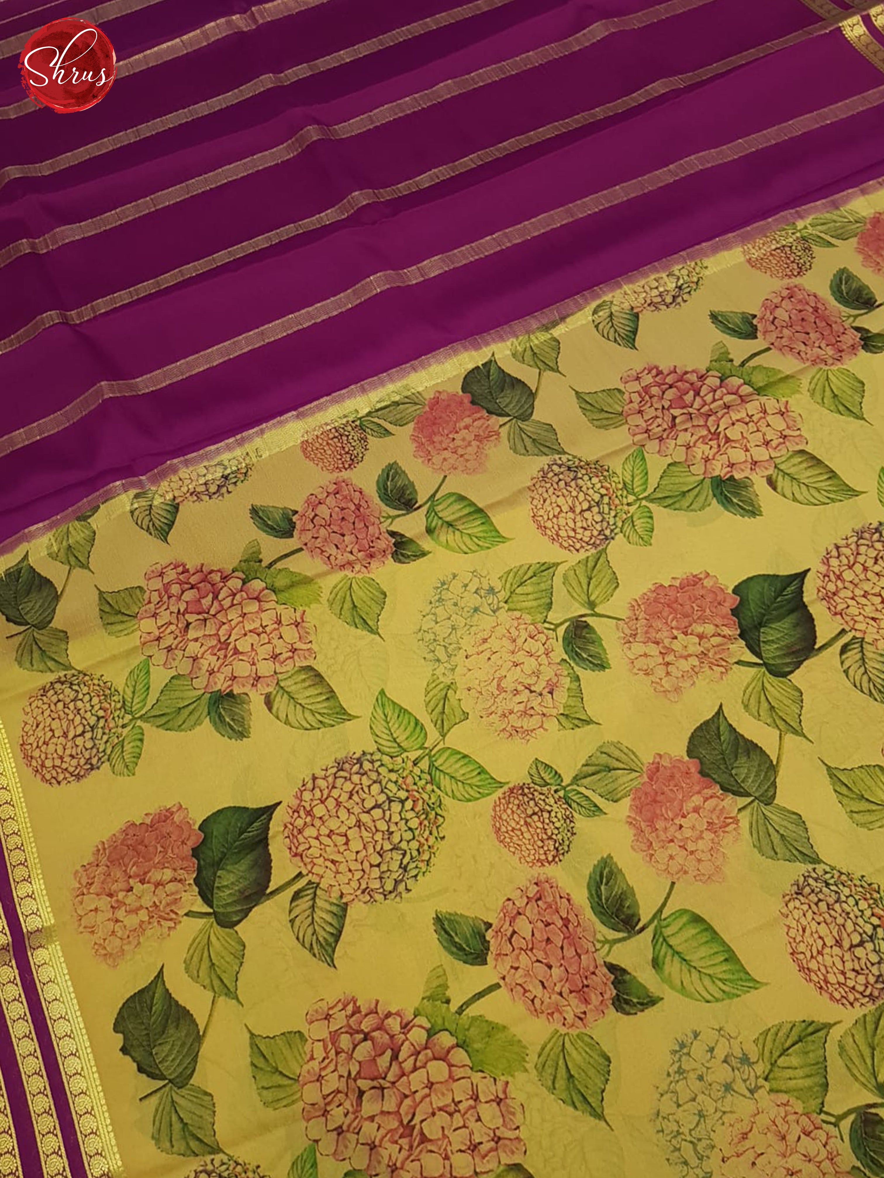 Brown And Wine- Mysore Silk Saree - Shop on ShrusEternity.com