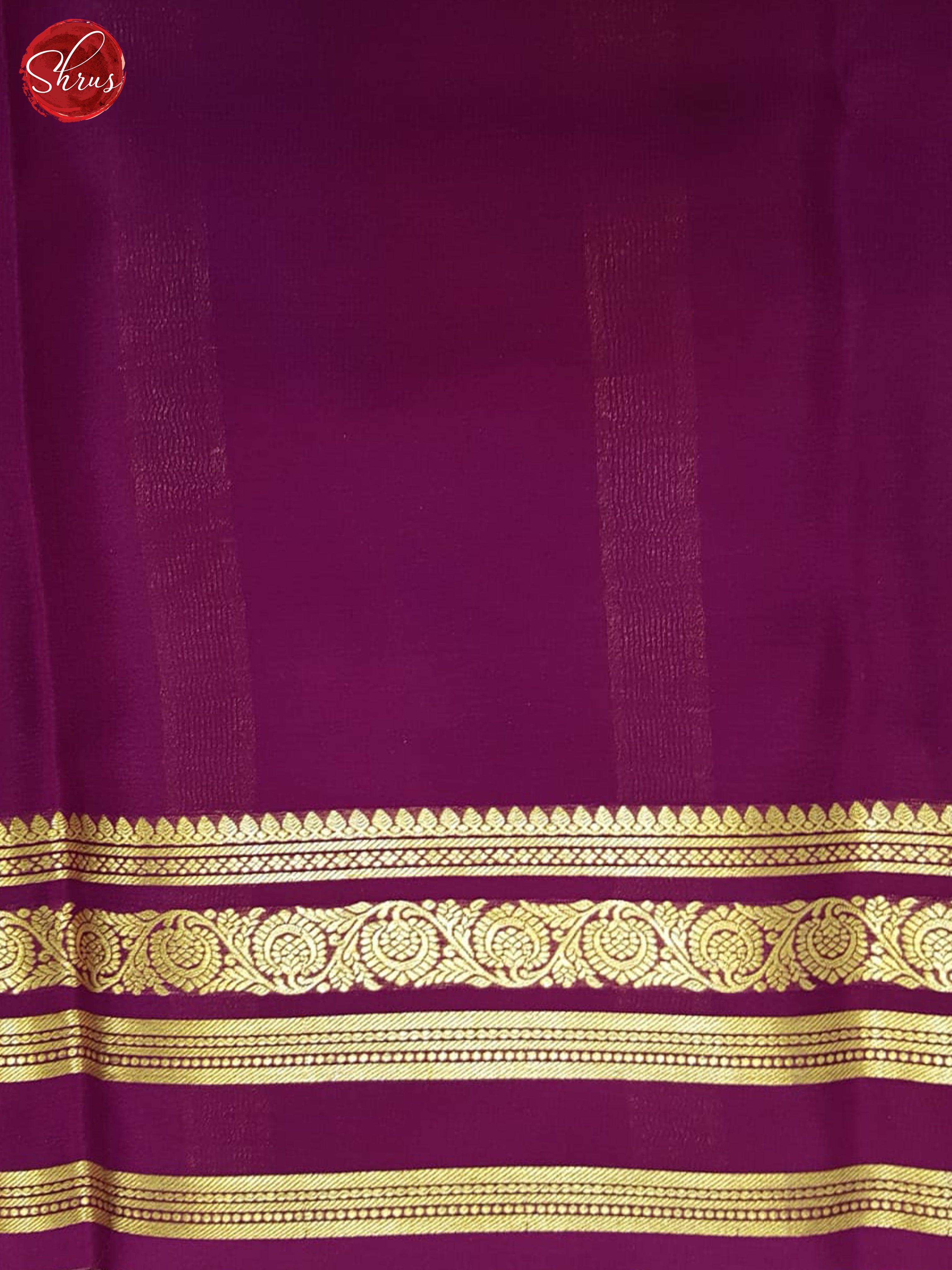 Blue And Wine- Mysore Silk Saree - Shop on ShrusEternity.com