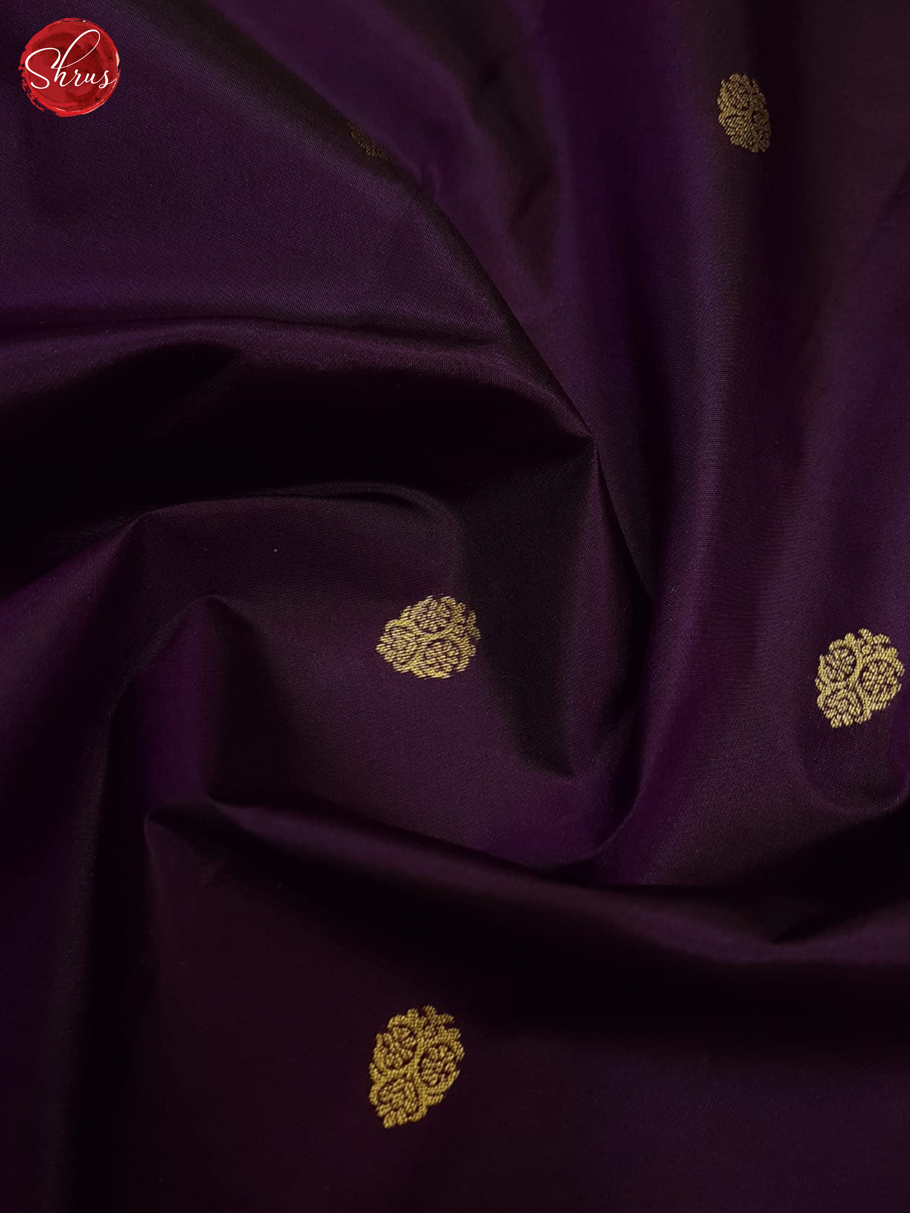 Wine & Purple -Kanchipuram Silk saree - Shop on ShrusEternity.com