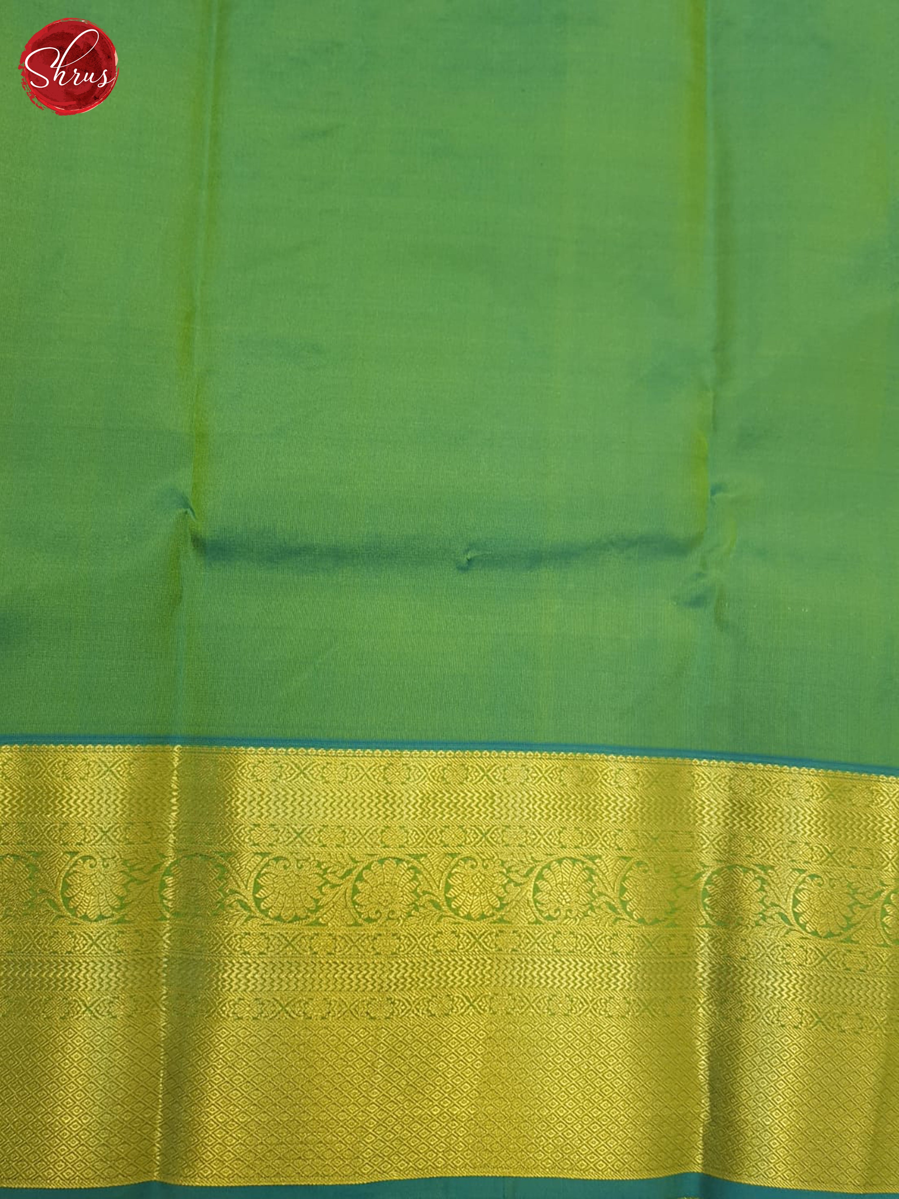 Lime Green & Green - Kanchipuram Silk Saree - Shop on ShrusEternity.com