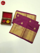 Maroon(Single Tone)- Kanchipuram Silk Saree - Shop on ShrusEternity.com