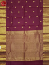 Maroon(Single Tone)- Kanchipuram Silk Saree - Shop on ShrusEternity.com