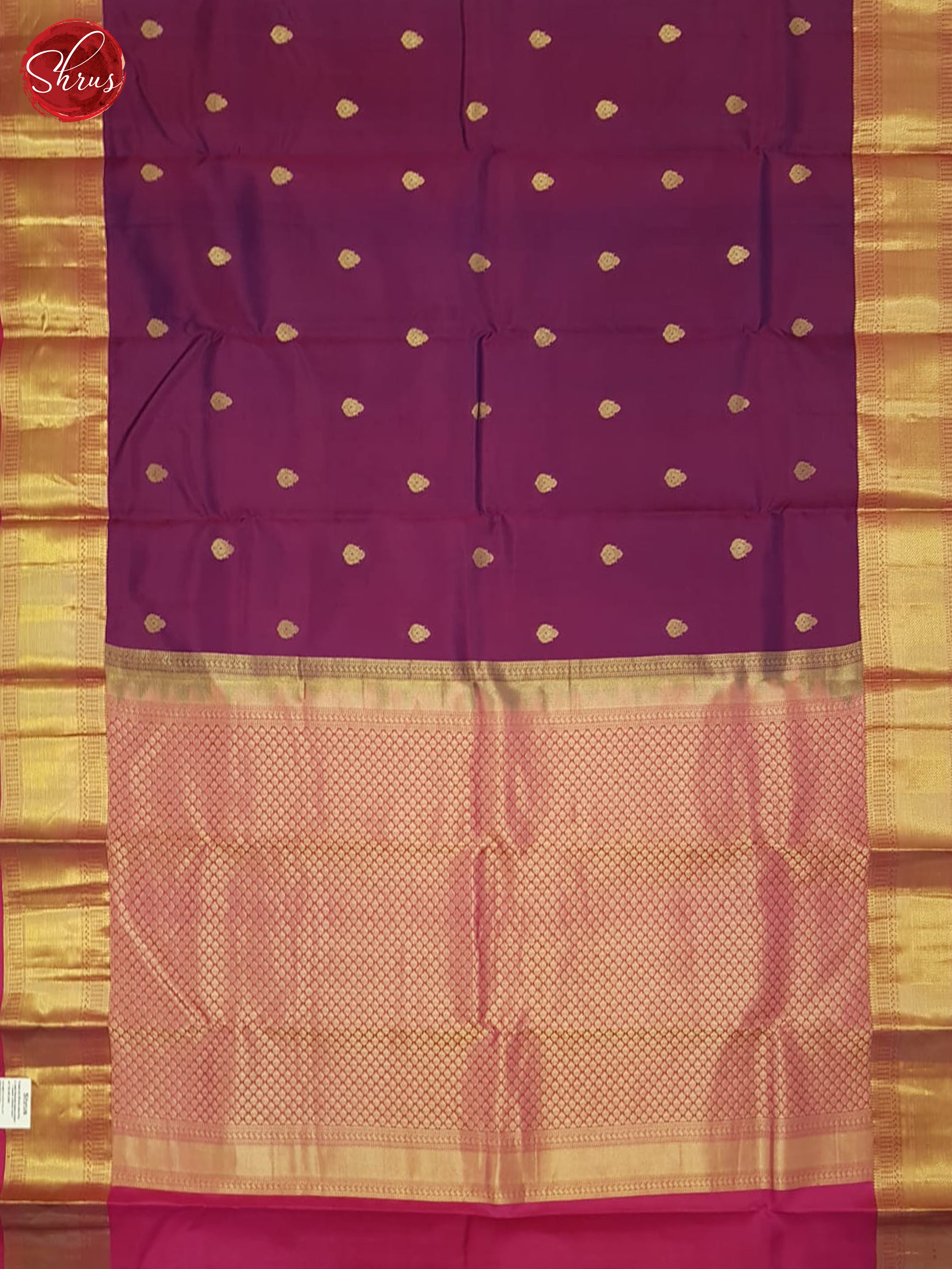 Wine And Pink- Kanchipuram SIlk Saree - Shop on ShrusEternity.com