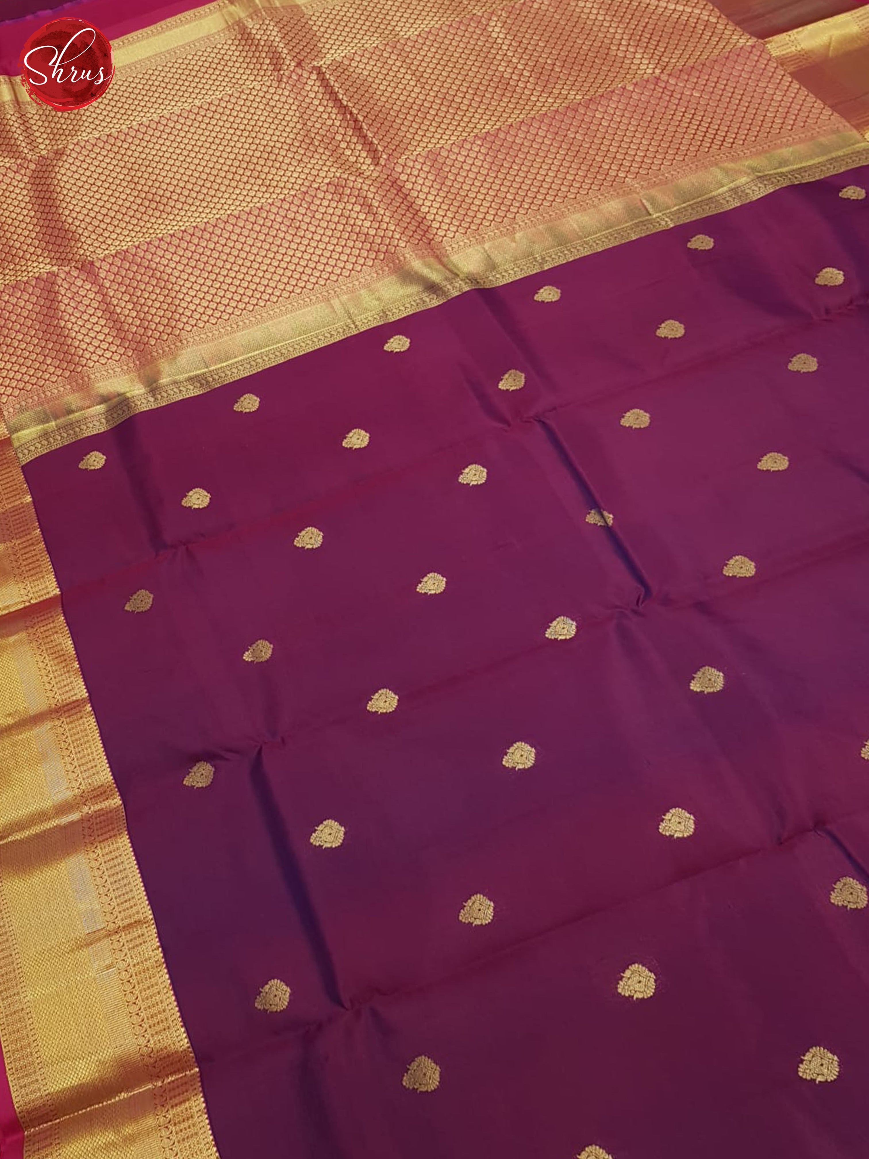 Wine And Pink- Kanchipuram SIlk Saree - Shop on ShrusEternity.com