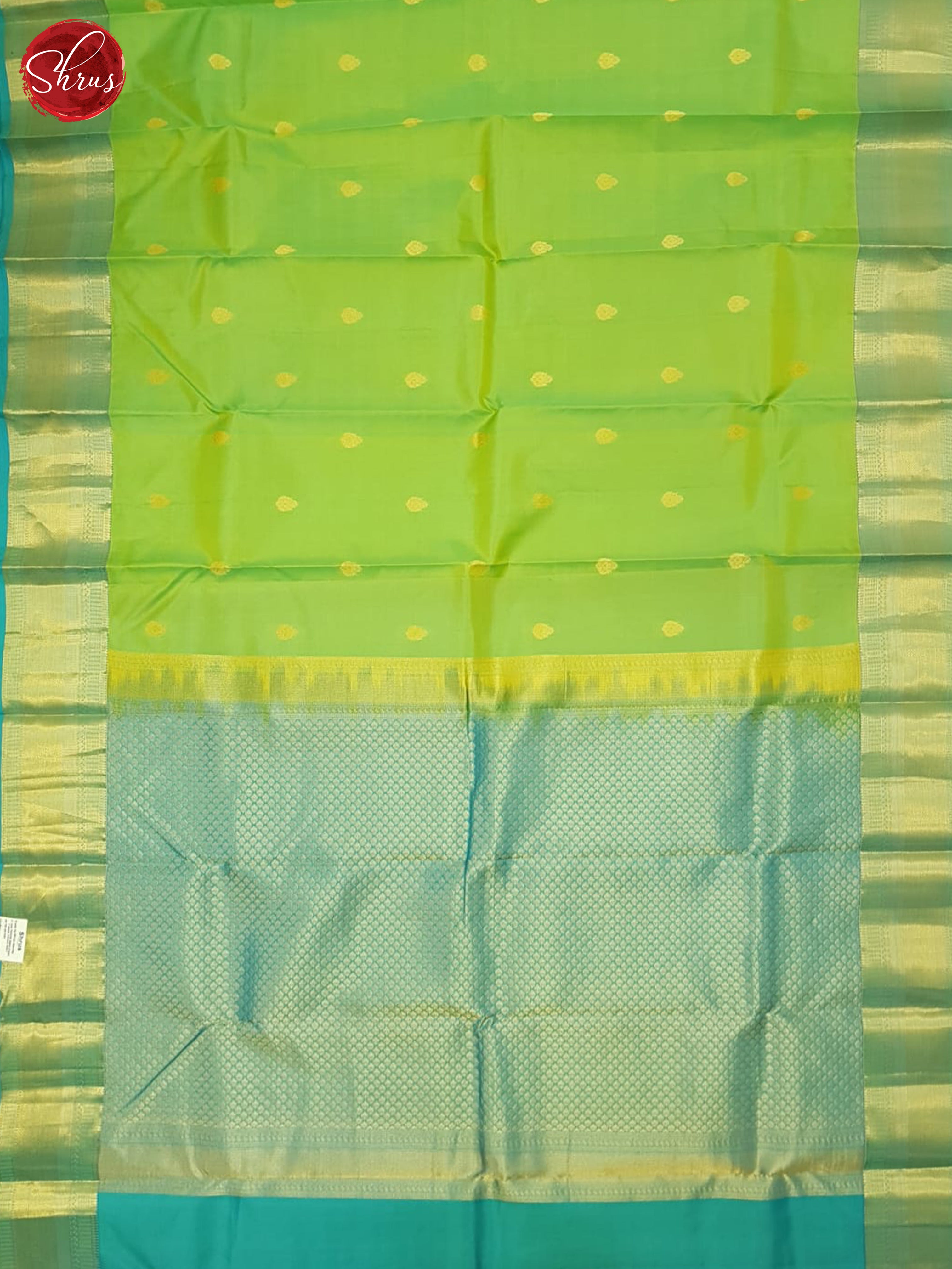 Green And Blue- Kanchipuram silk saree - Shop on ShrusEternity.com