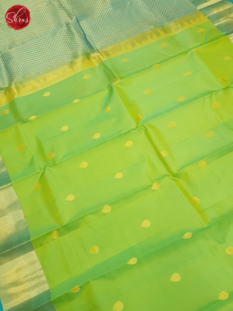 Green And Blue- Kanchipuram silk saree - Shop on ShrusEternity.com