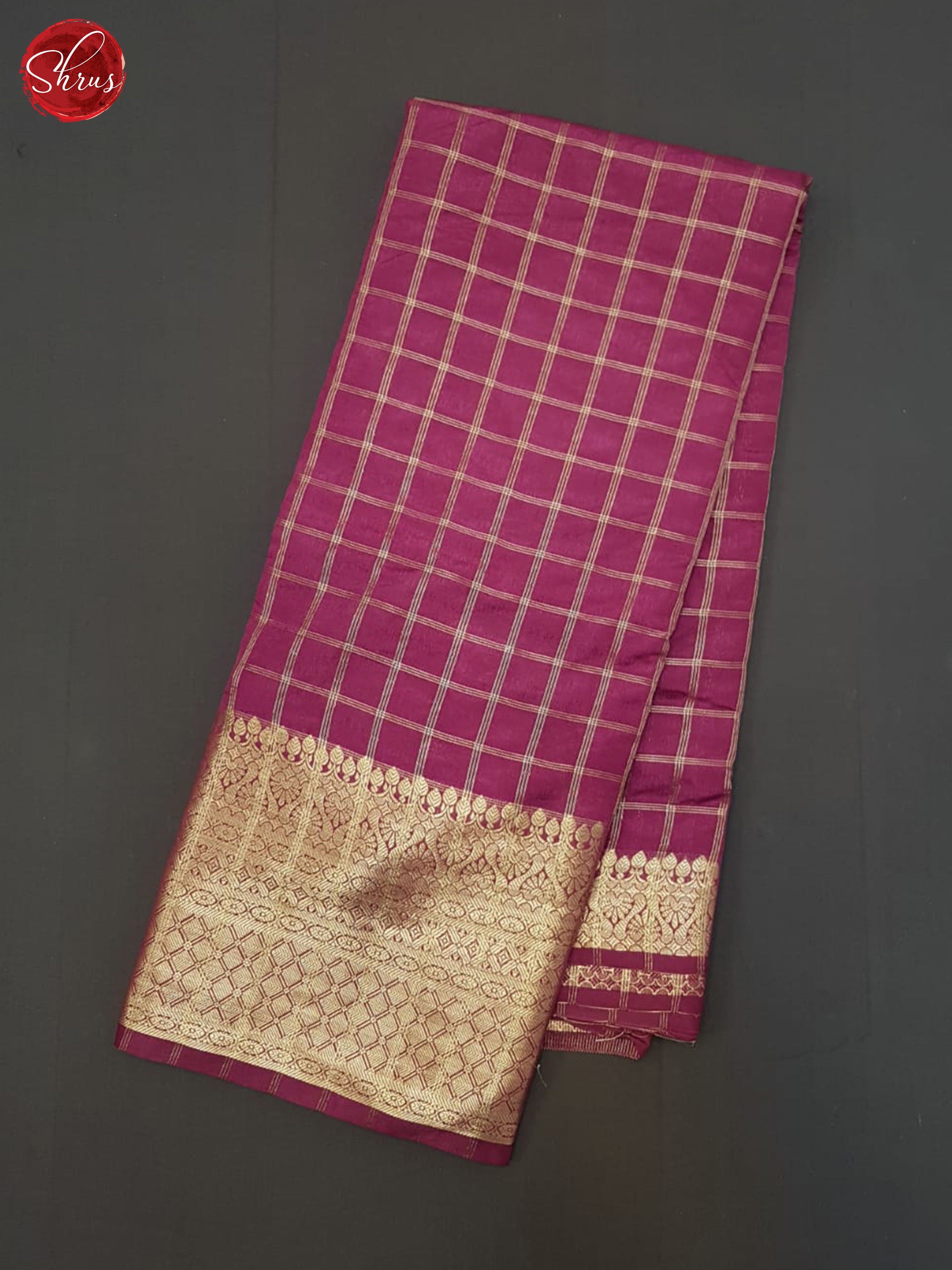 Majenta Pink(SIngle Tone)- Semi Dupion saree - Shop on ShrusEternity.com