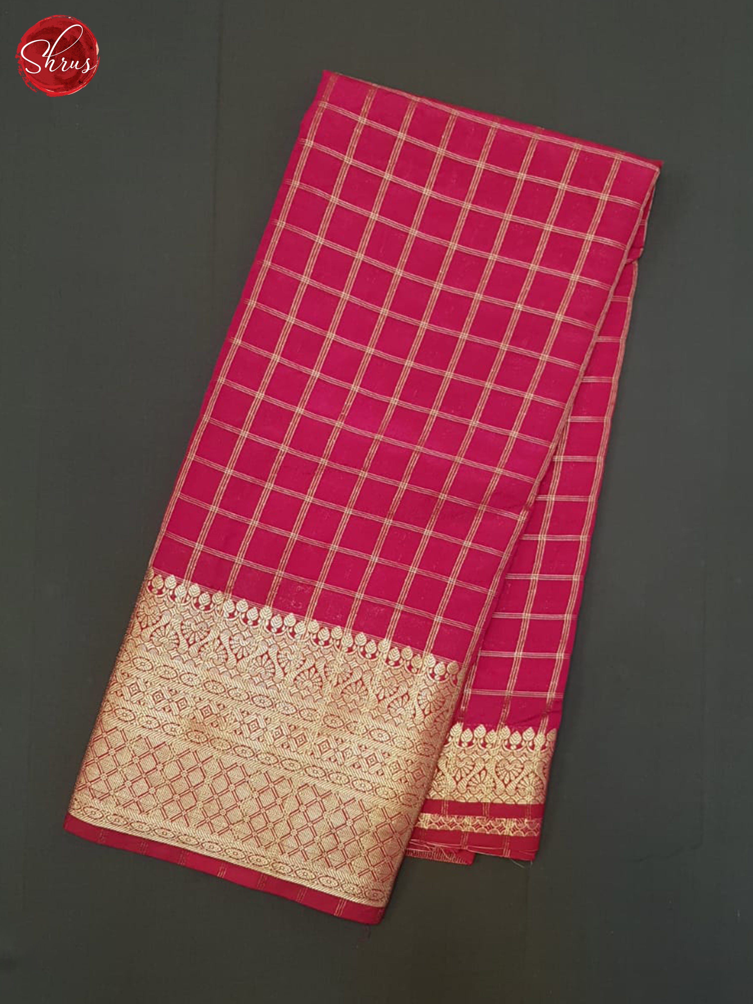 Pink(SIngle Tone)- Semi Dupion Saree - Shop on ShrusEternity.com