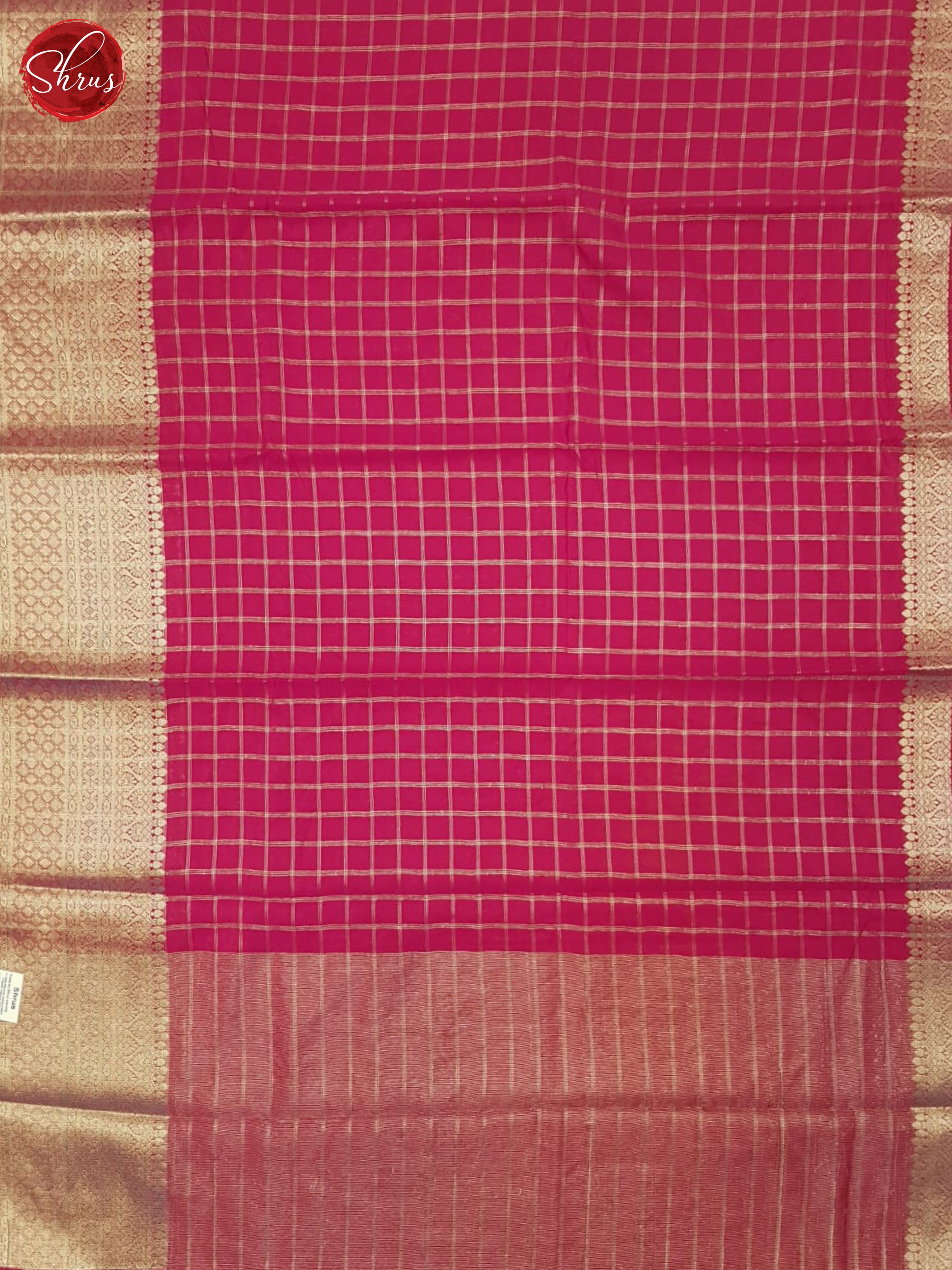 Pink(SIngle Tone)- Semi Dupion Saree - Shop on ShrusEternity.com