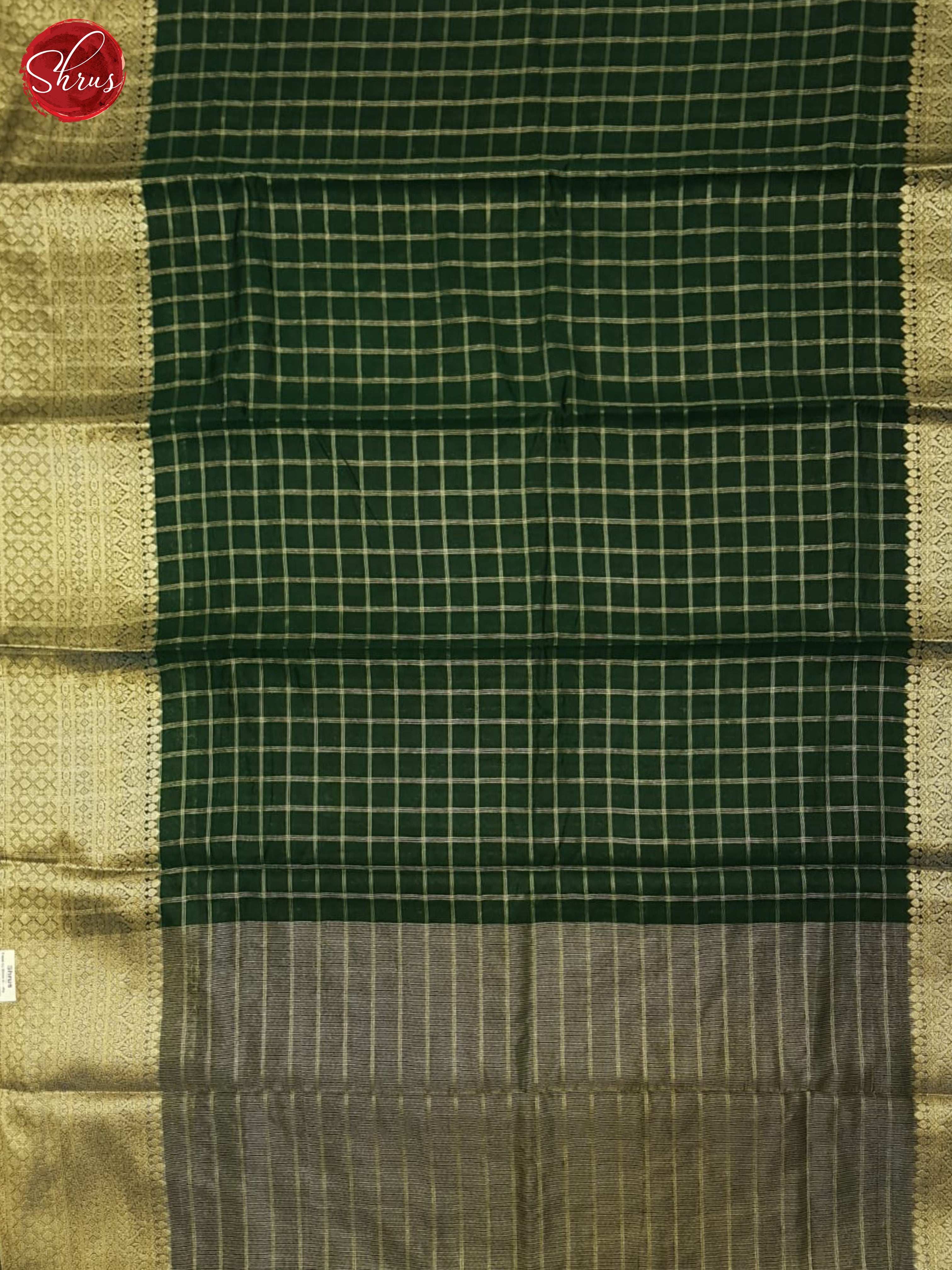 Green(Single Tone)- Semi Dupion Saree - Shop on ShrusEternity.com