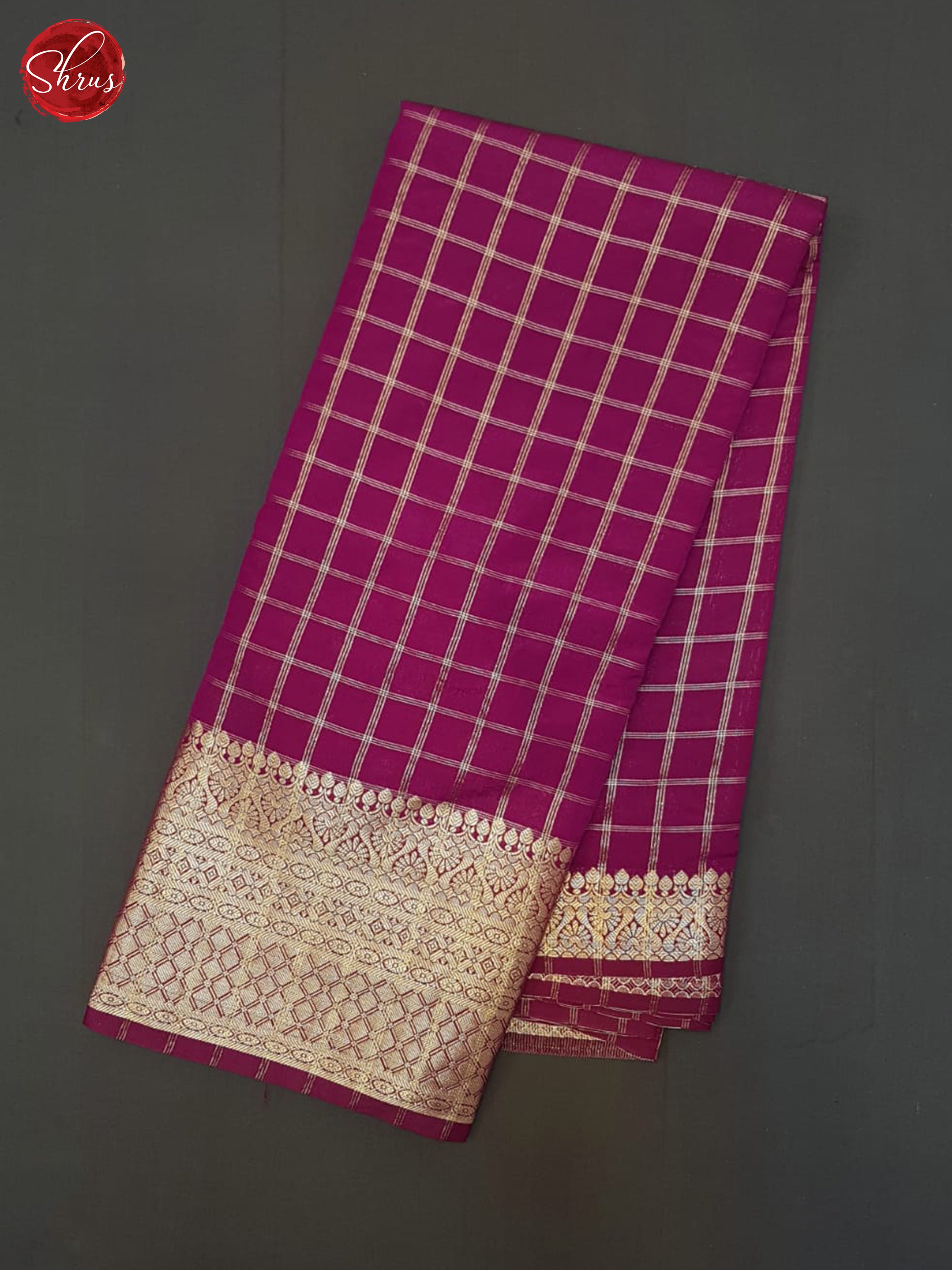 Majenta Pink(Single Tone)- Semi Dupion Saree - Shop on ShrusEternity.com