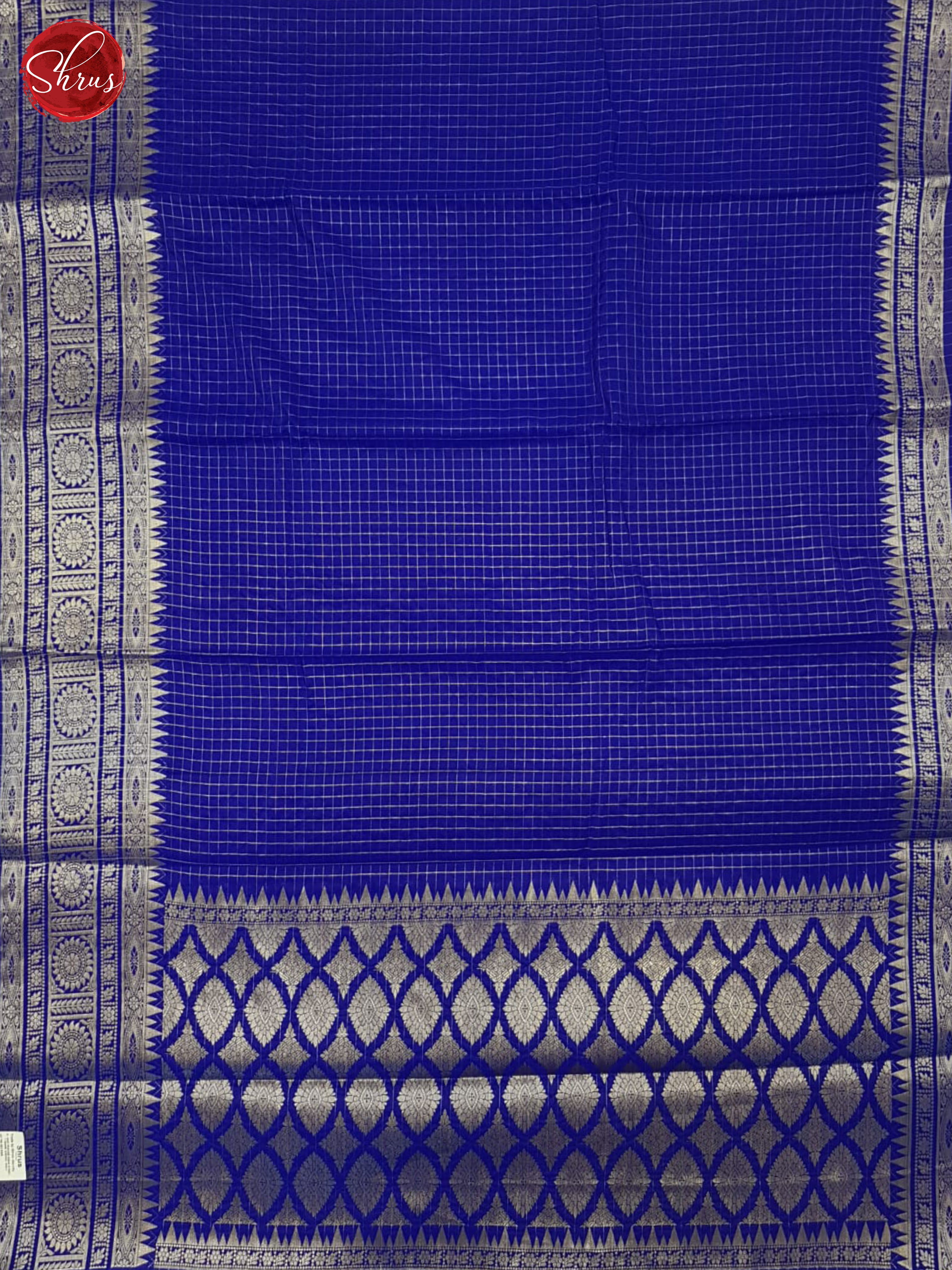 Blue(single Tone)- Semi Dupion saree - Shop on ShrusEternity.com