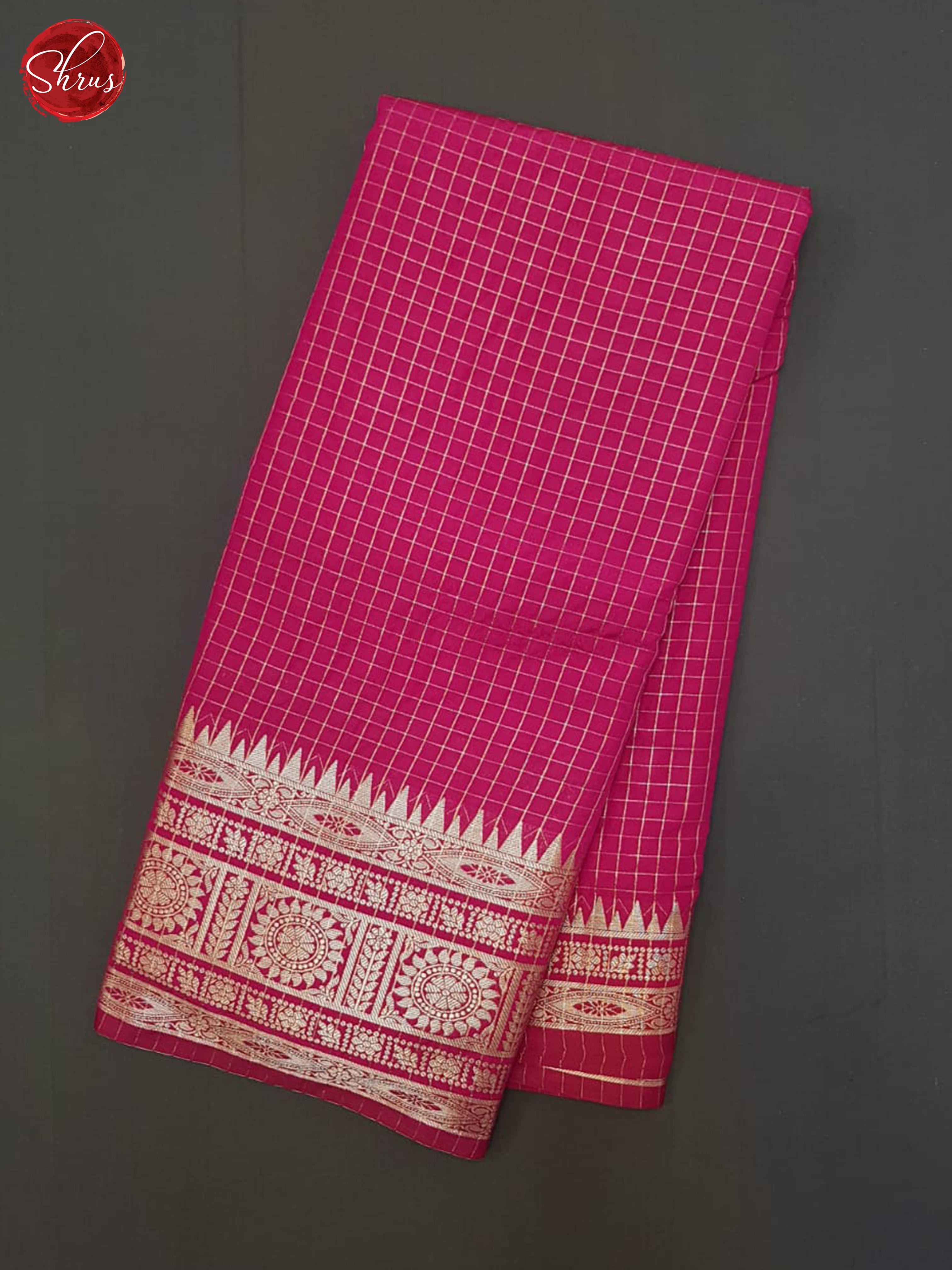 Pink(Single Tone)- Semi Dupion Saree - Shop on ShrusEternity.com