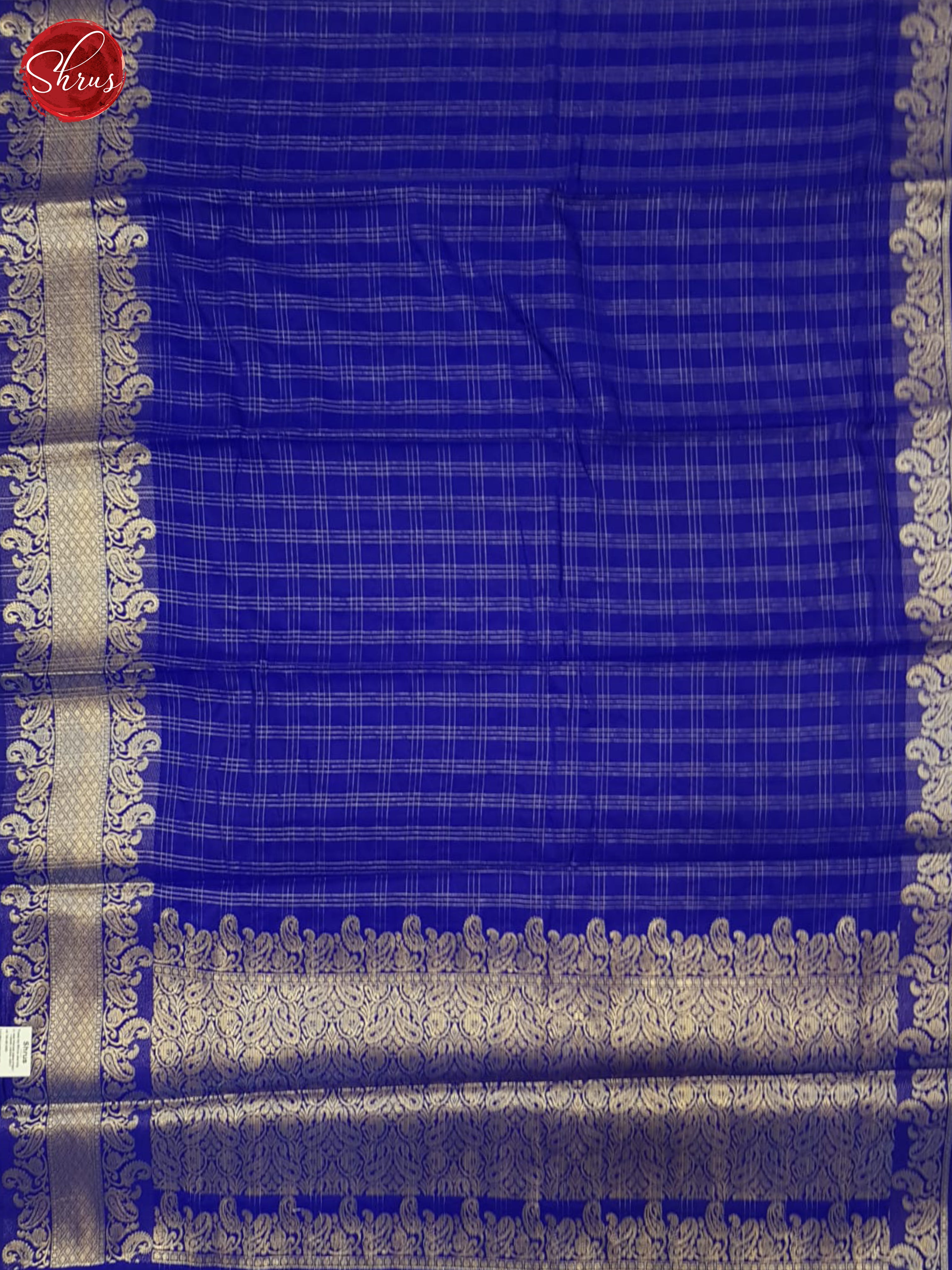 Blue(Single Tone)- Semi Dupion saree - Shop on ShrusEternity.com