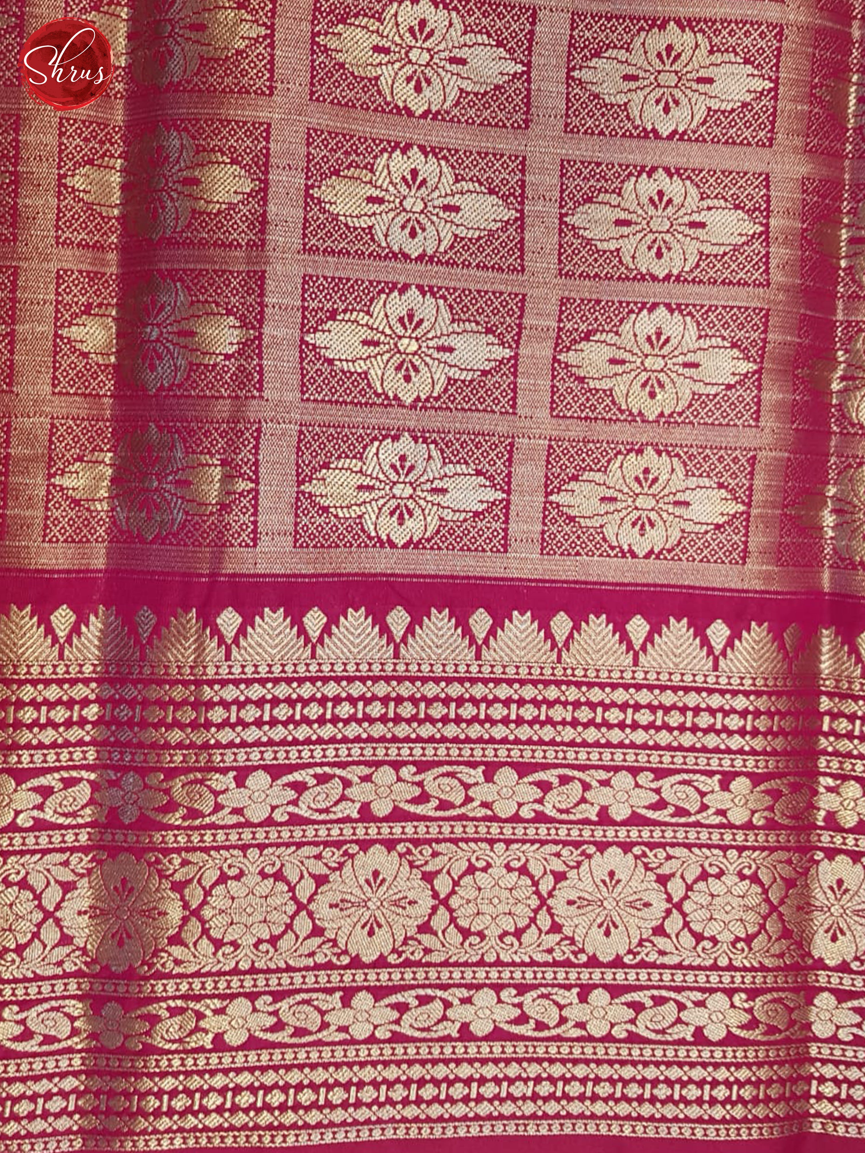 Pink(Single Tone)- semi Dupion Saree - Shop on ShrusEternity.com