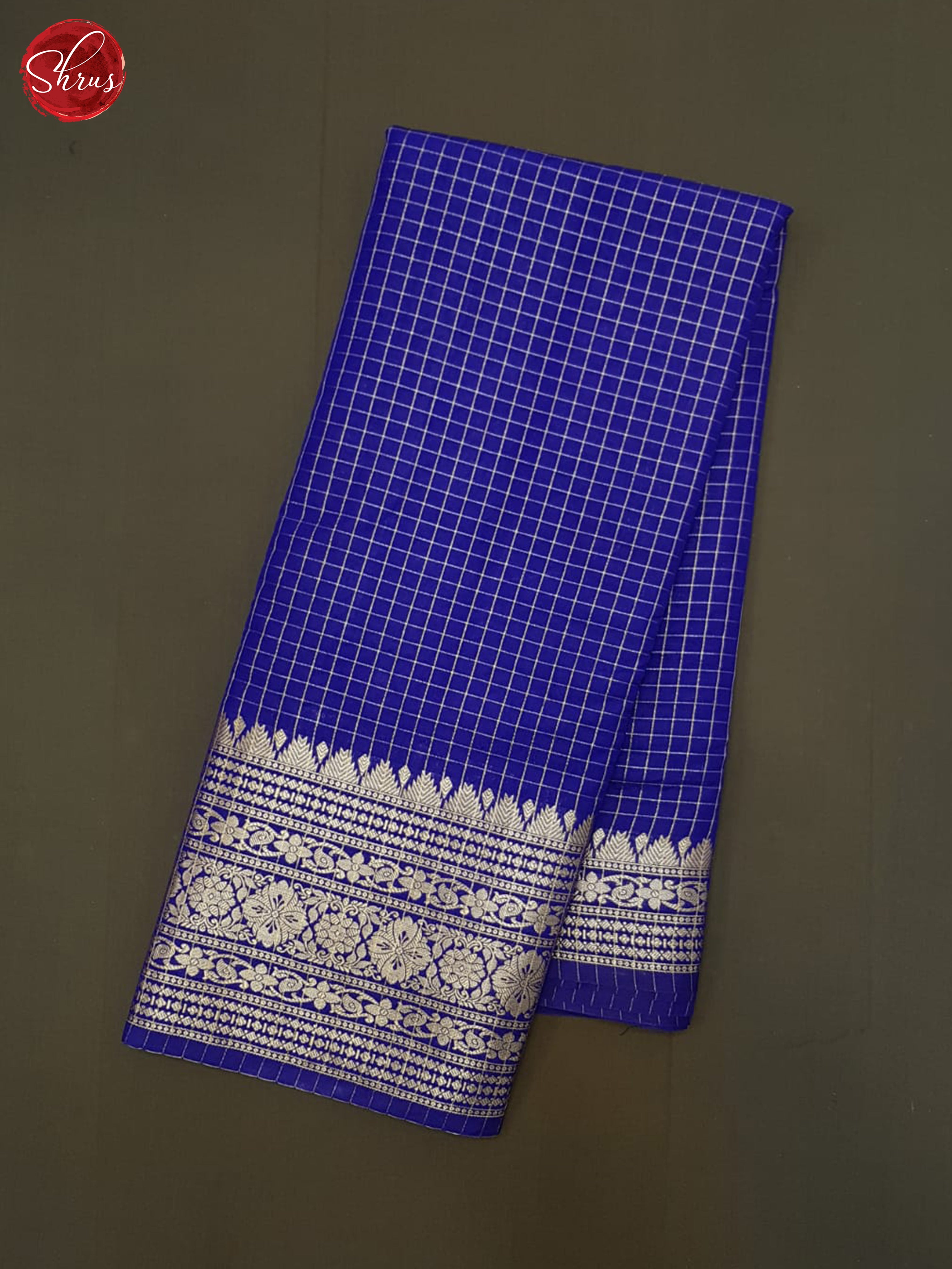 Blue (Single  Tone)- Semi Dupion Saree - Shop on ShrusEternity.com